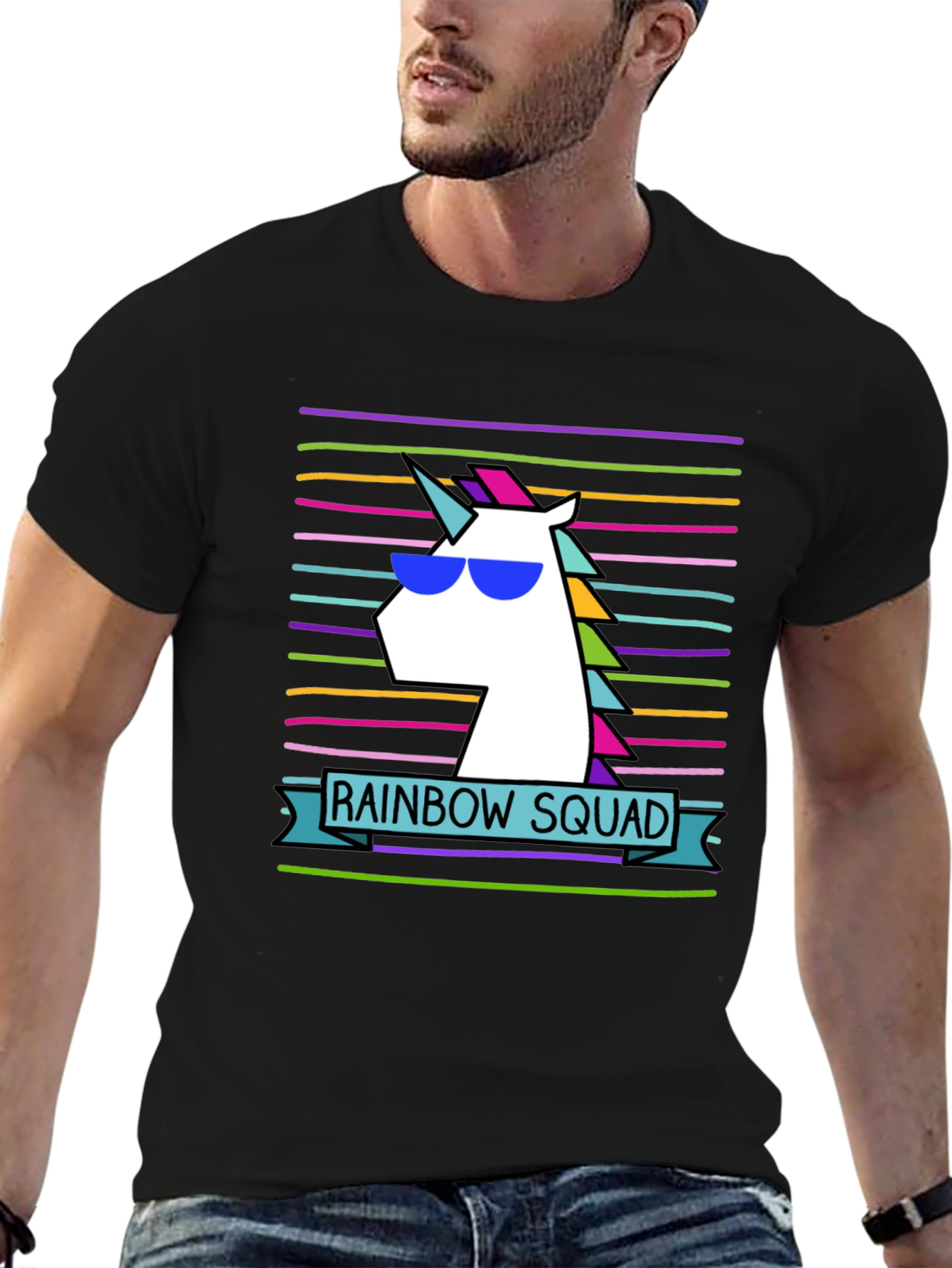 Rainbow Squad Unicorn Graphic T-Shirt