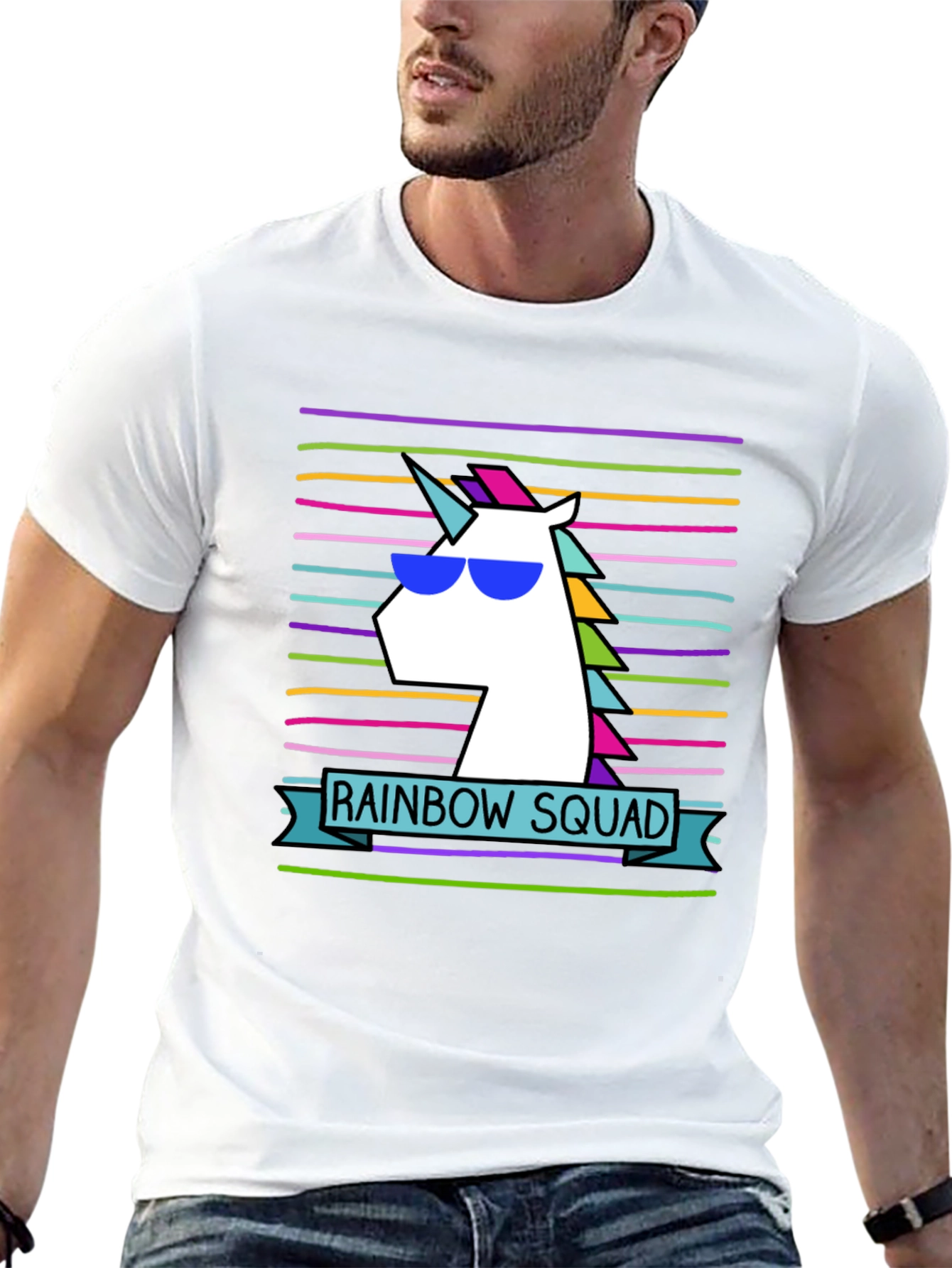 Rainbow Squad Unicorn Graphic T-Shirt