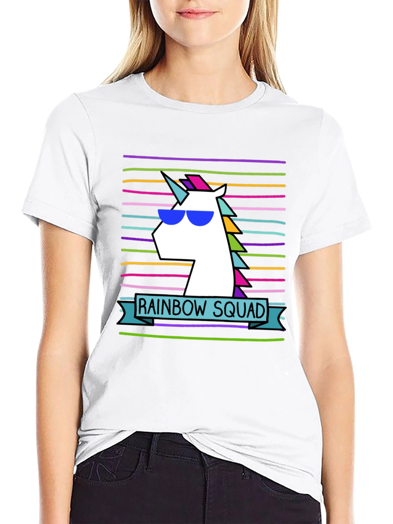 Rainbow Squad Unicorn Graphic T-Shirt