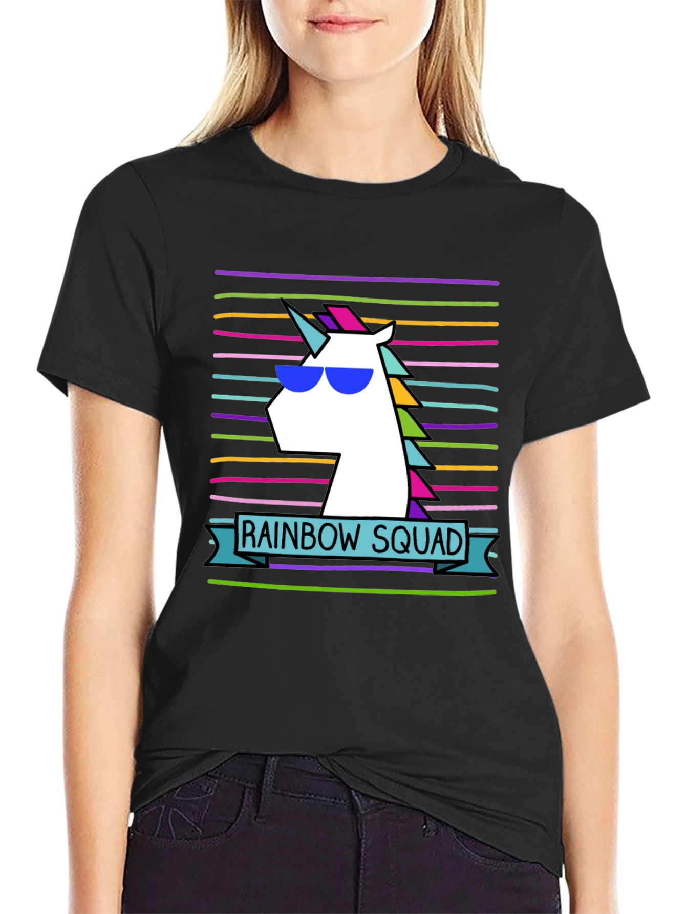 Rainbow Squad Unicorn Graphic T-Shirt