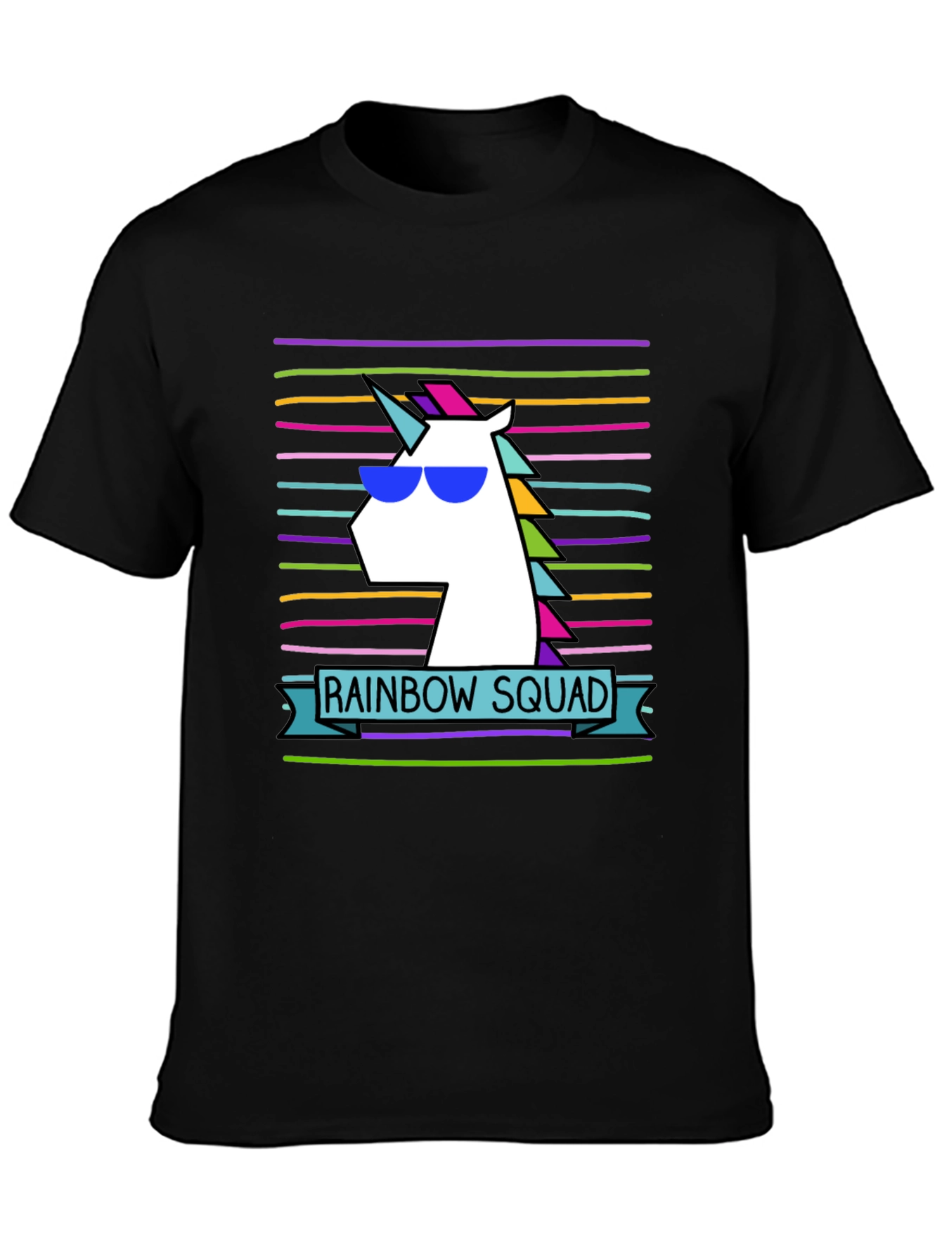 Rainbow Squad Unicorn Graphic T-Shirt