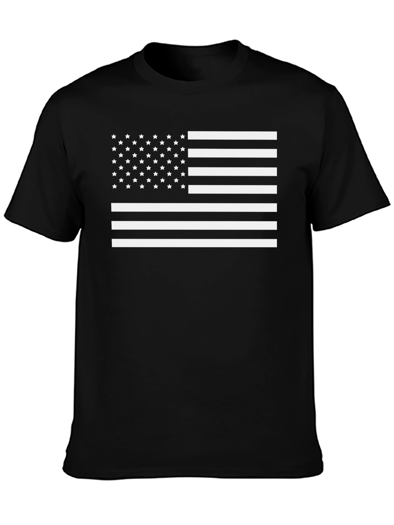 American Flag Graphic Tee - Black Patriotic T-Shirt