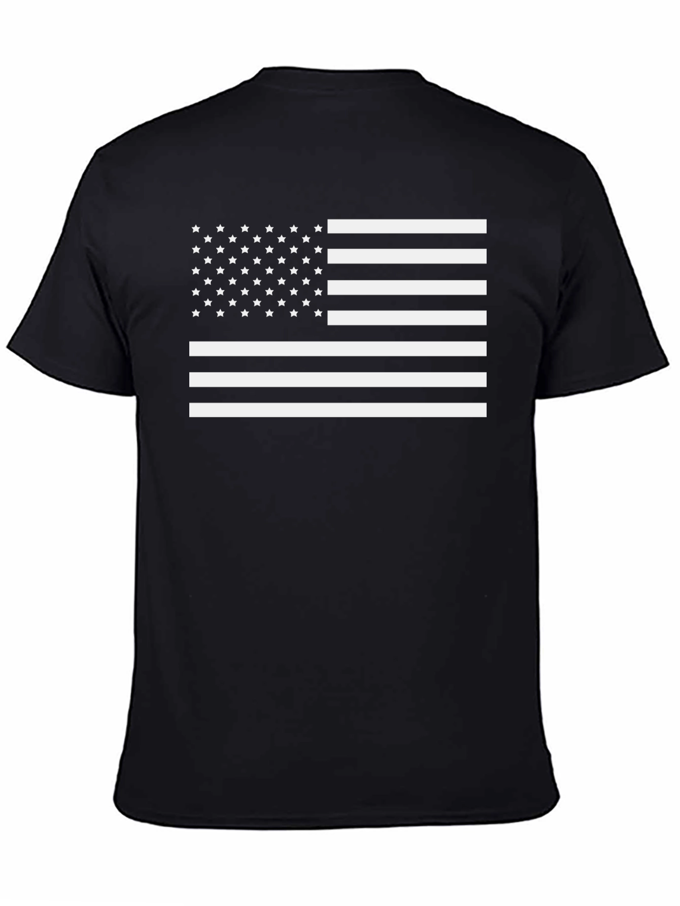 American Flag Graphic Tee - Black Patriotic T-Shirt