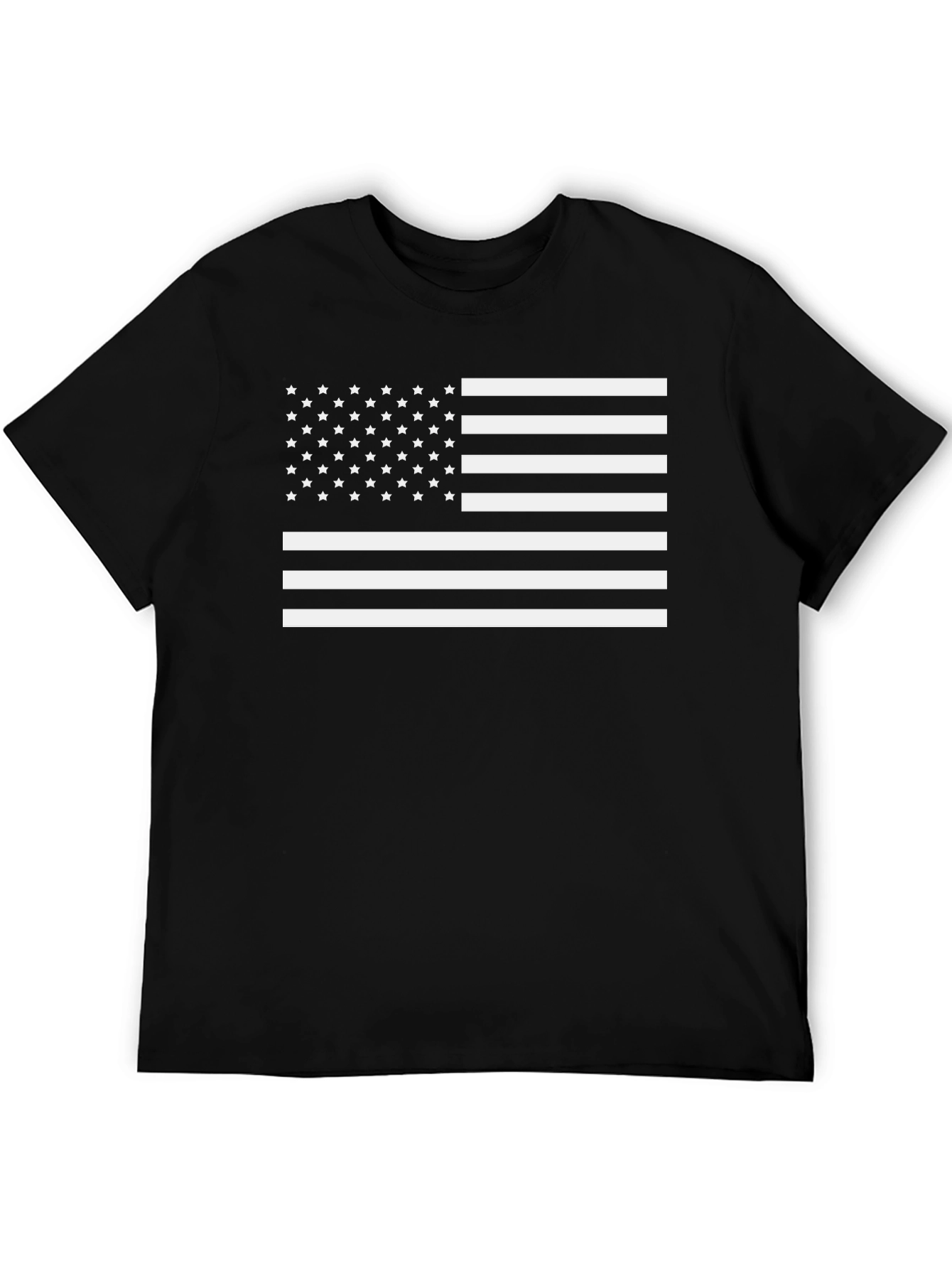 American Flag Graphic Tee - Black Patriotic T-Shirt