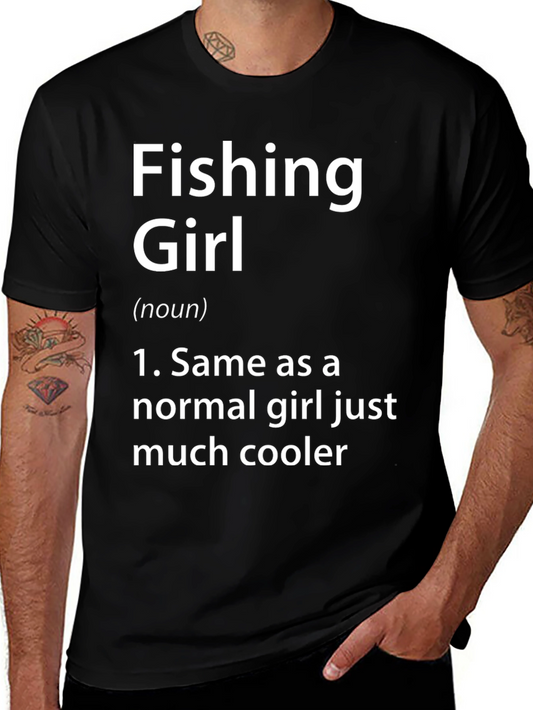 Fishing Girl T-Shirt - Cool Definition Tee