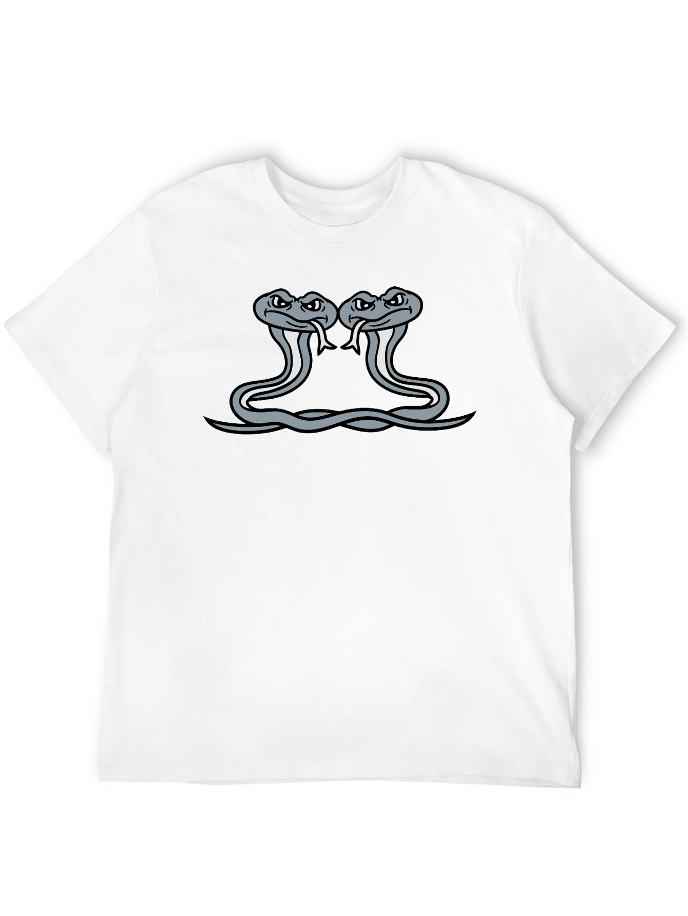 Two Headed Cobra Graphic Tee - Mens Black T-Shirt