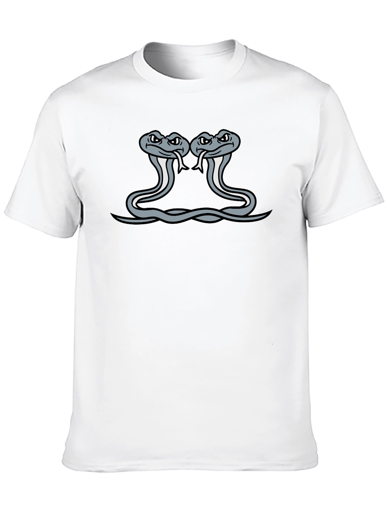 Two Headed Cobra Graphic Tee - Mens Black T-Shirt