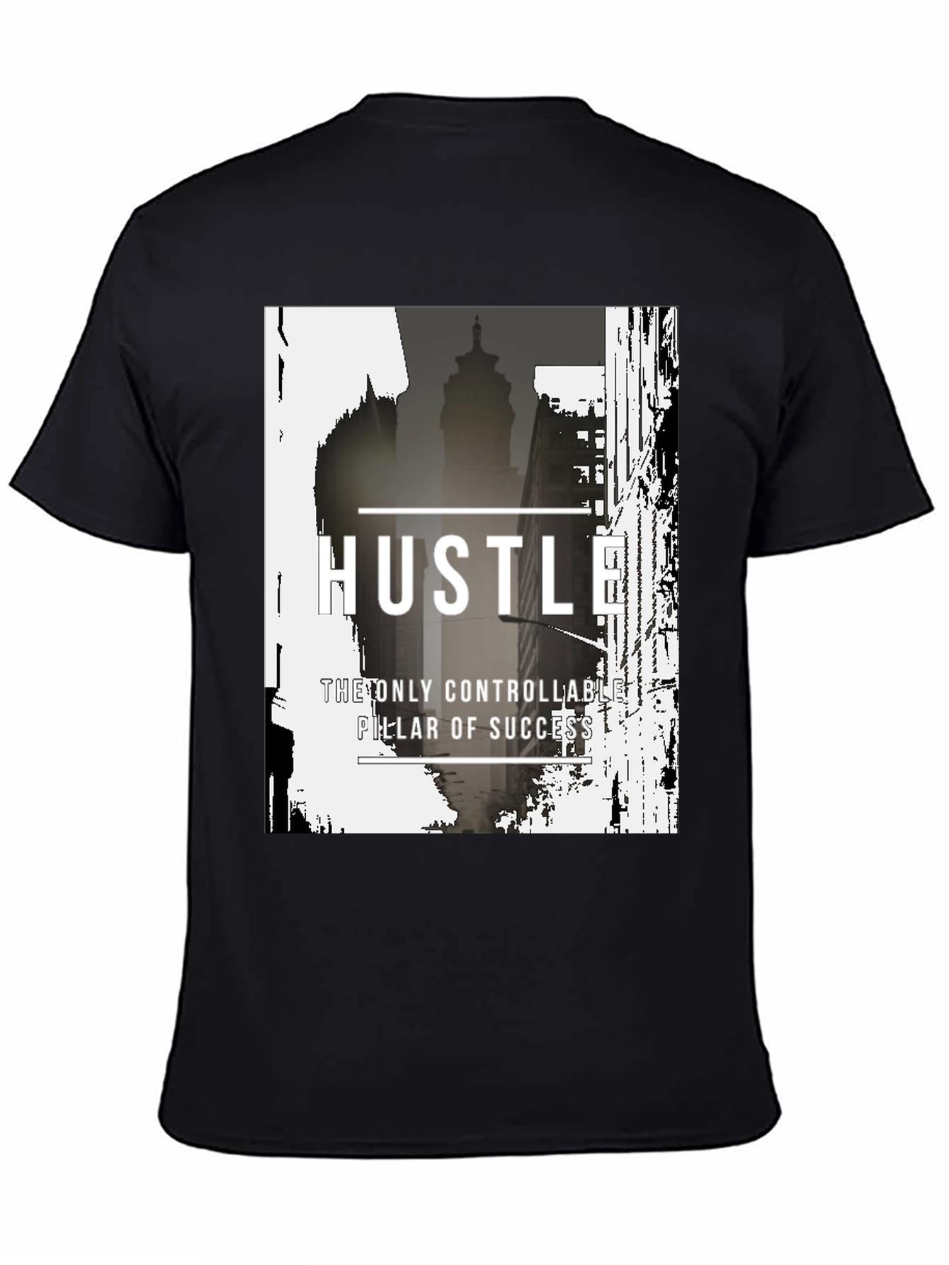 Hustle Black Graphic Tee - Mens Urban Fashion