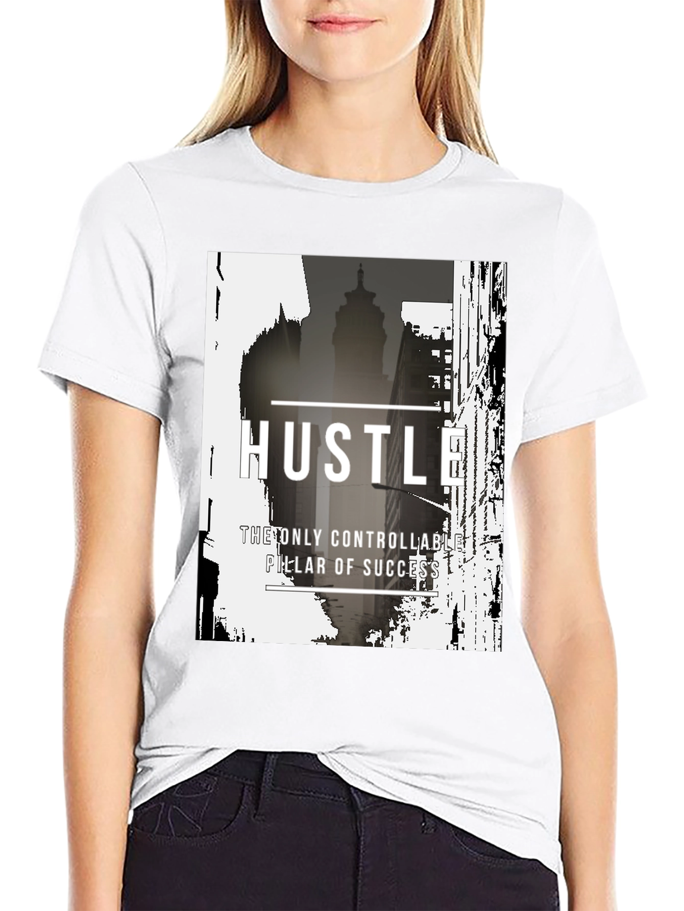 Hustle Black Graphic Tee - Mens Urban Fashion