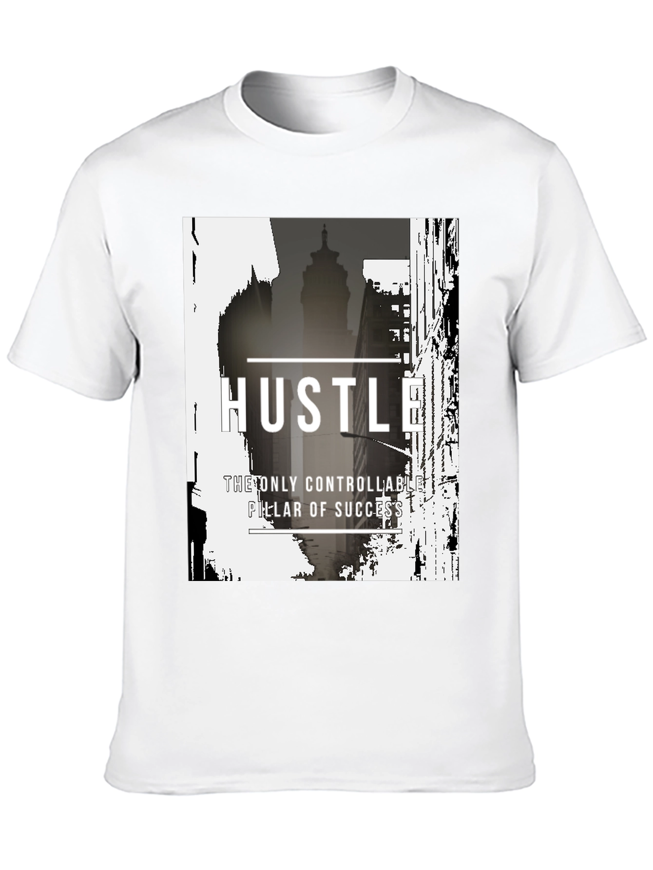 Hustle Black Graphic Tee - Mens Urban Fashion