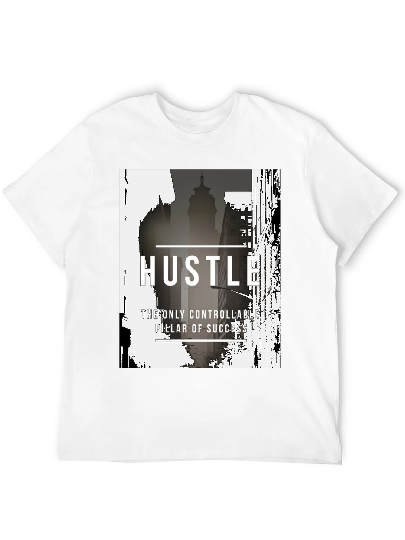 Hustle Black Graphic Tee - Mens Urban Fashion