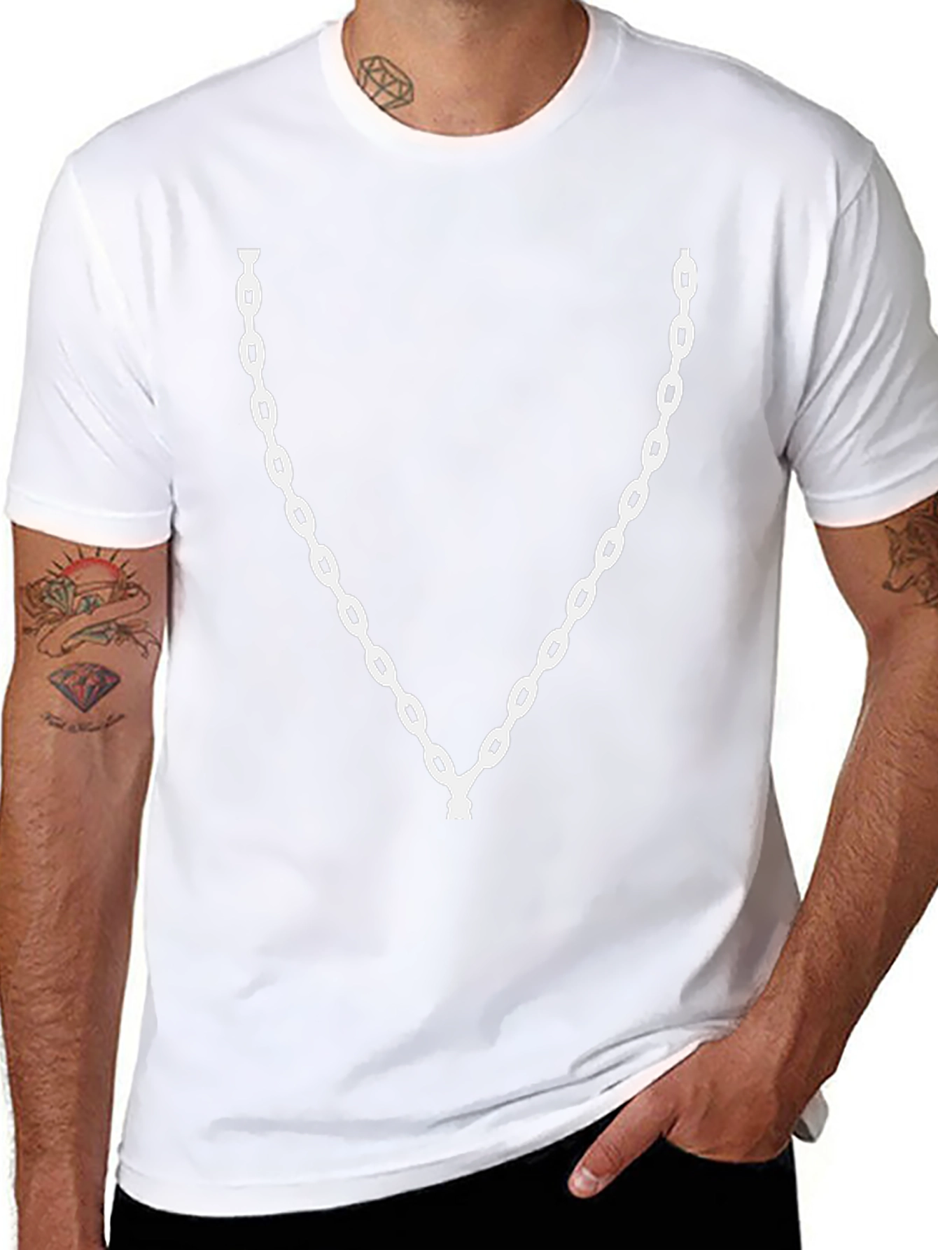 Chain Graphic Black T-Shirt