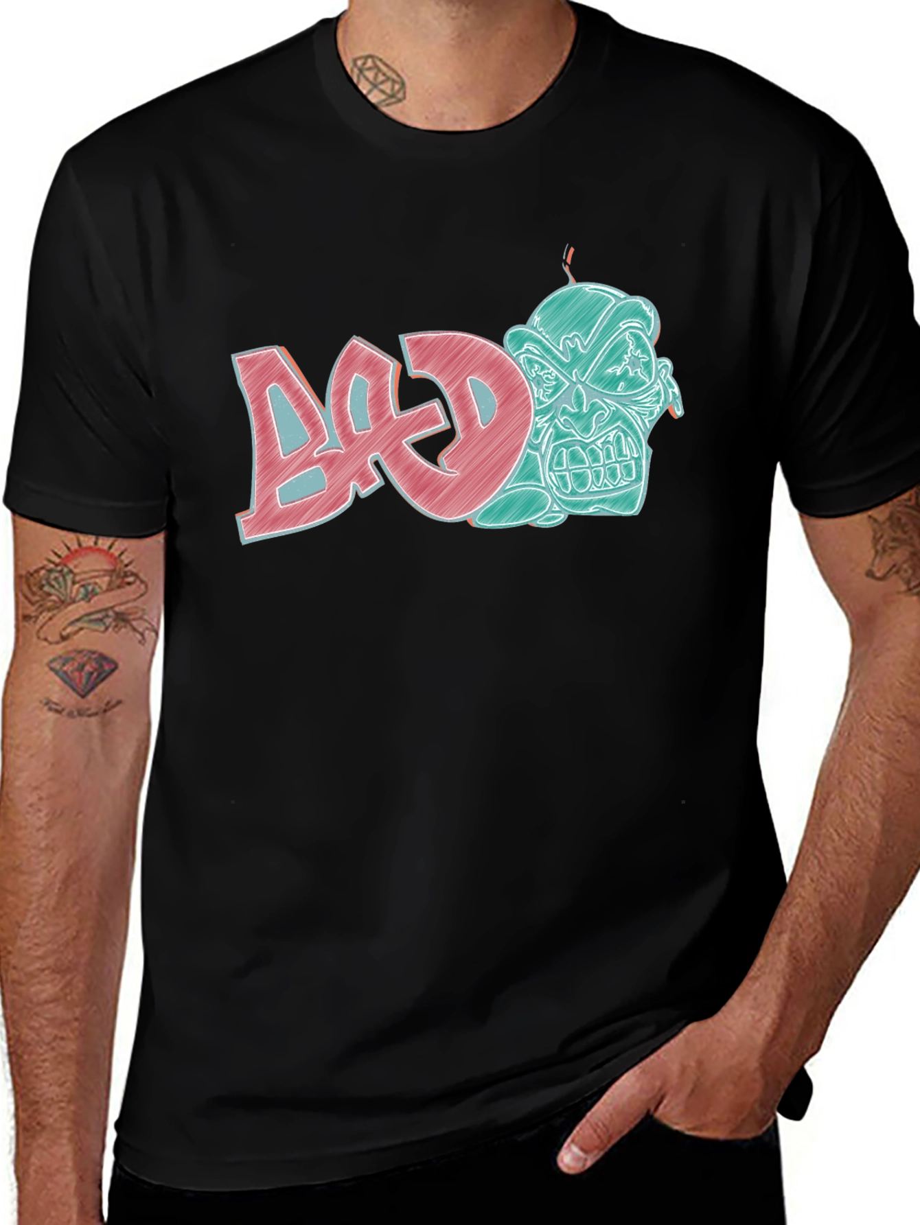 Edgy Graphic T-Shirt - BAD