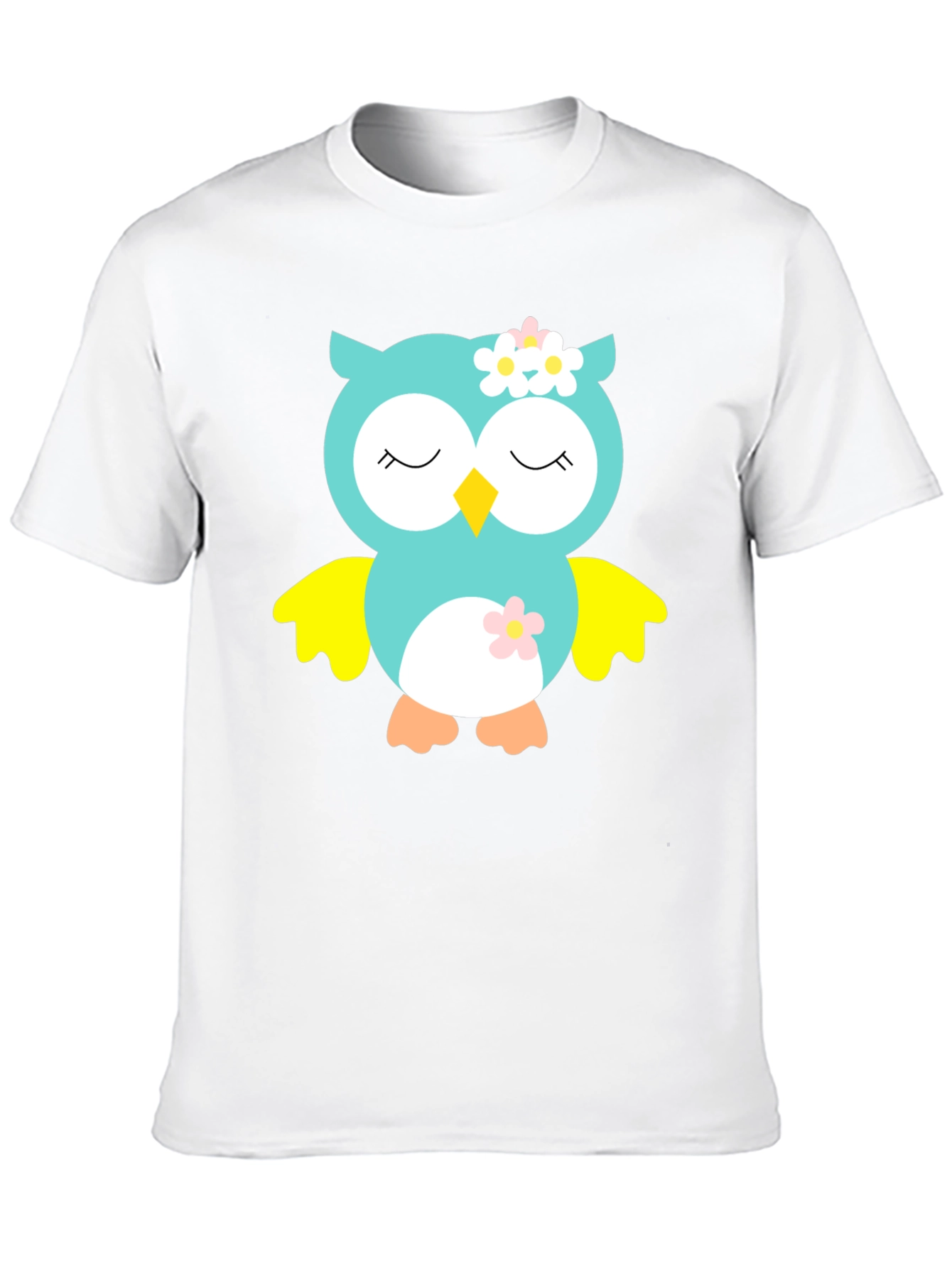 Owl Graphic Tee - Cute Cartoon Animal T-Shirt