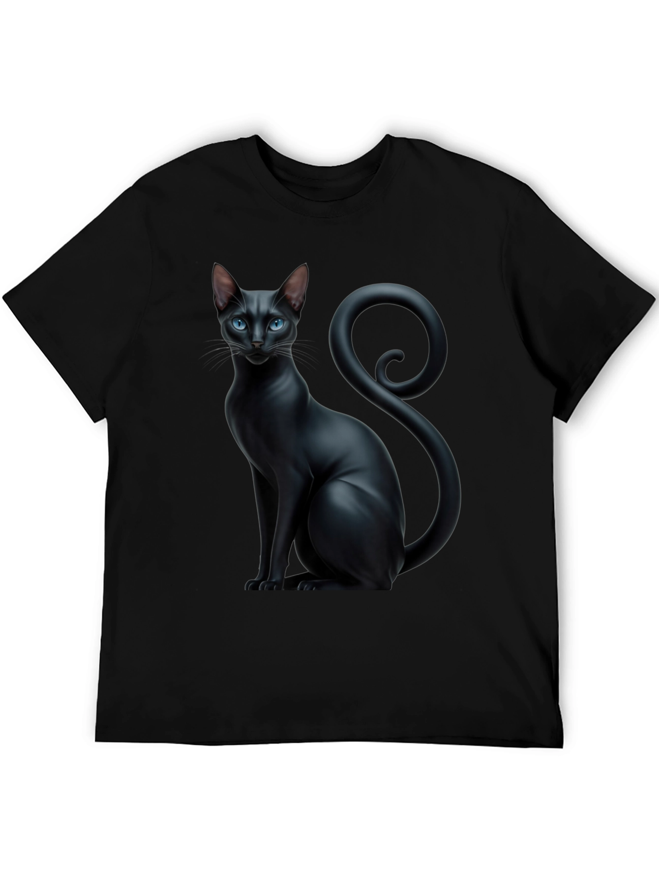 Black Cat Graphic Tee - Stylish Mens T-Shirt