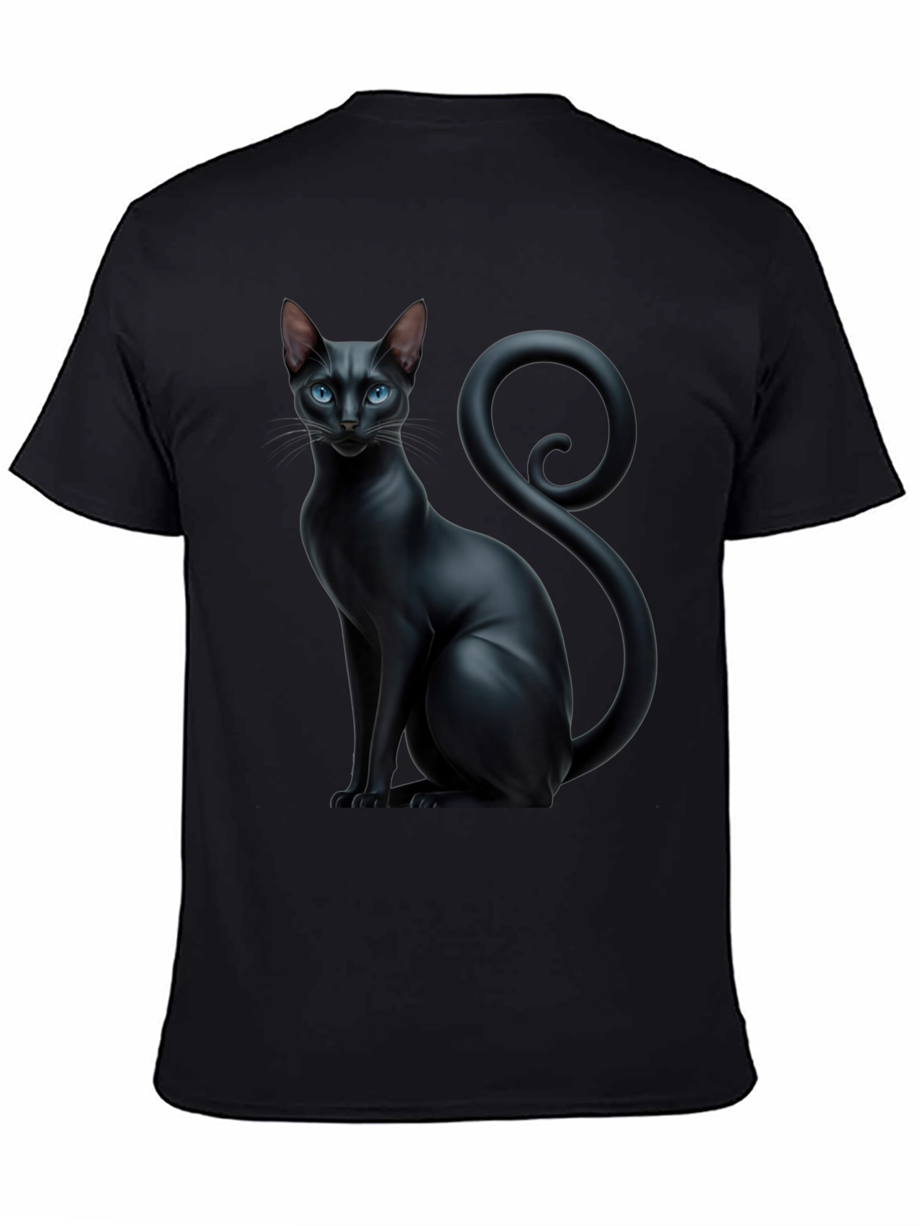 Black Cat Graphic Tee - Stylish Mens T-Shirt