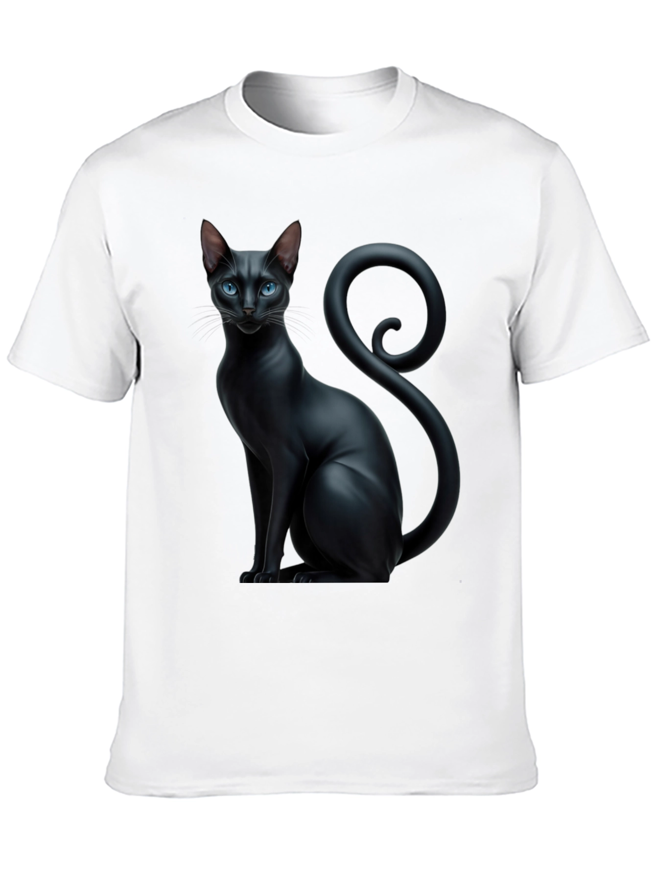 Black Cat Graphic Tee - Stylish Mens T-Shirt