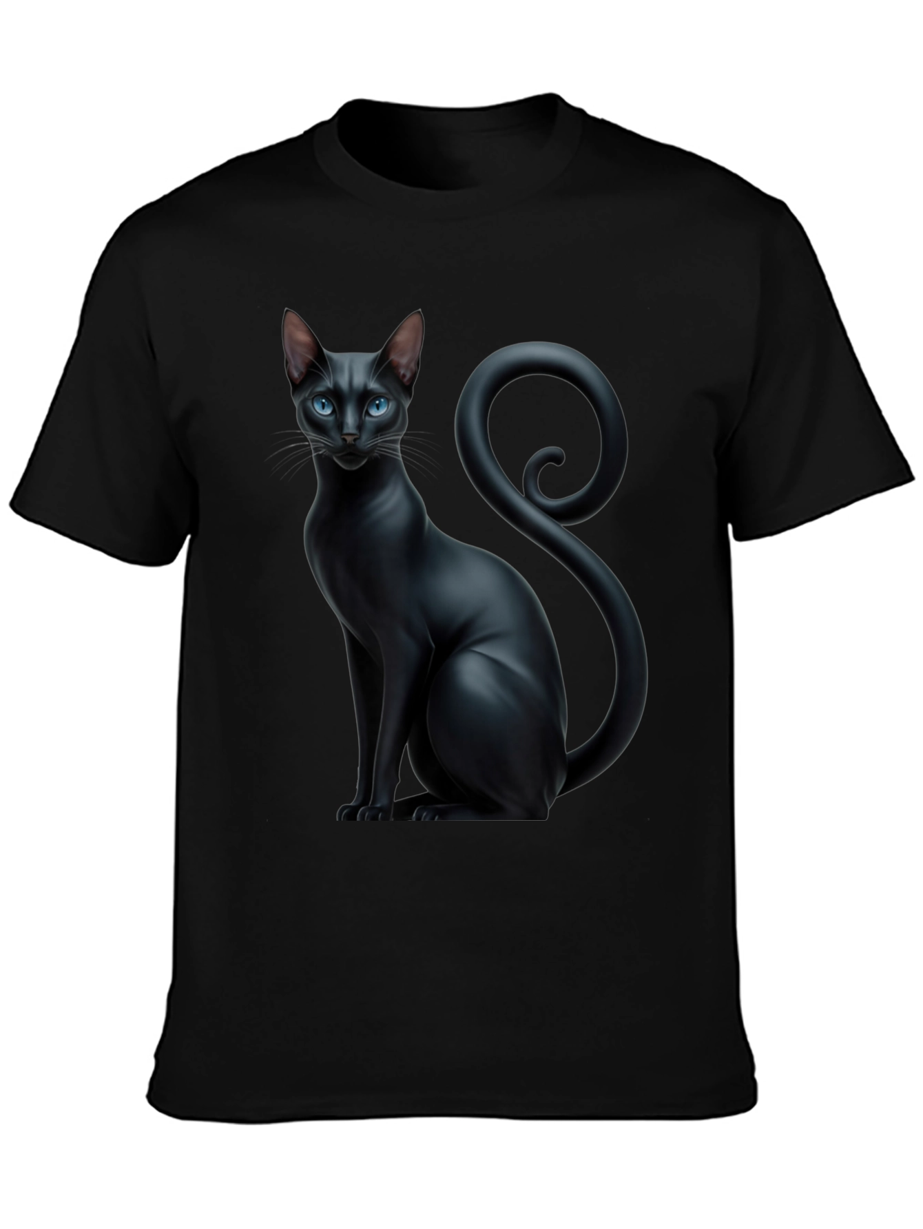 Black Cat Graphic Tee - Stylish Mens T-Shirt