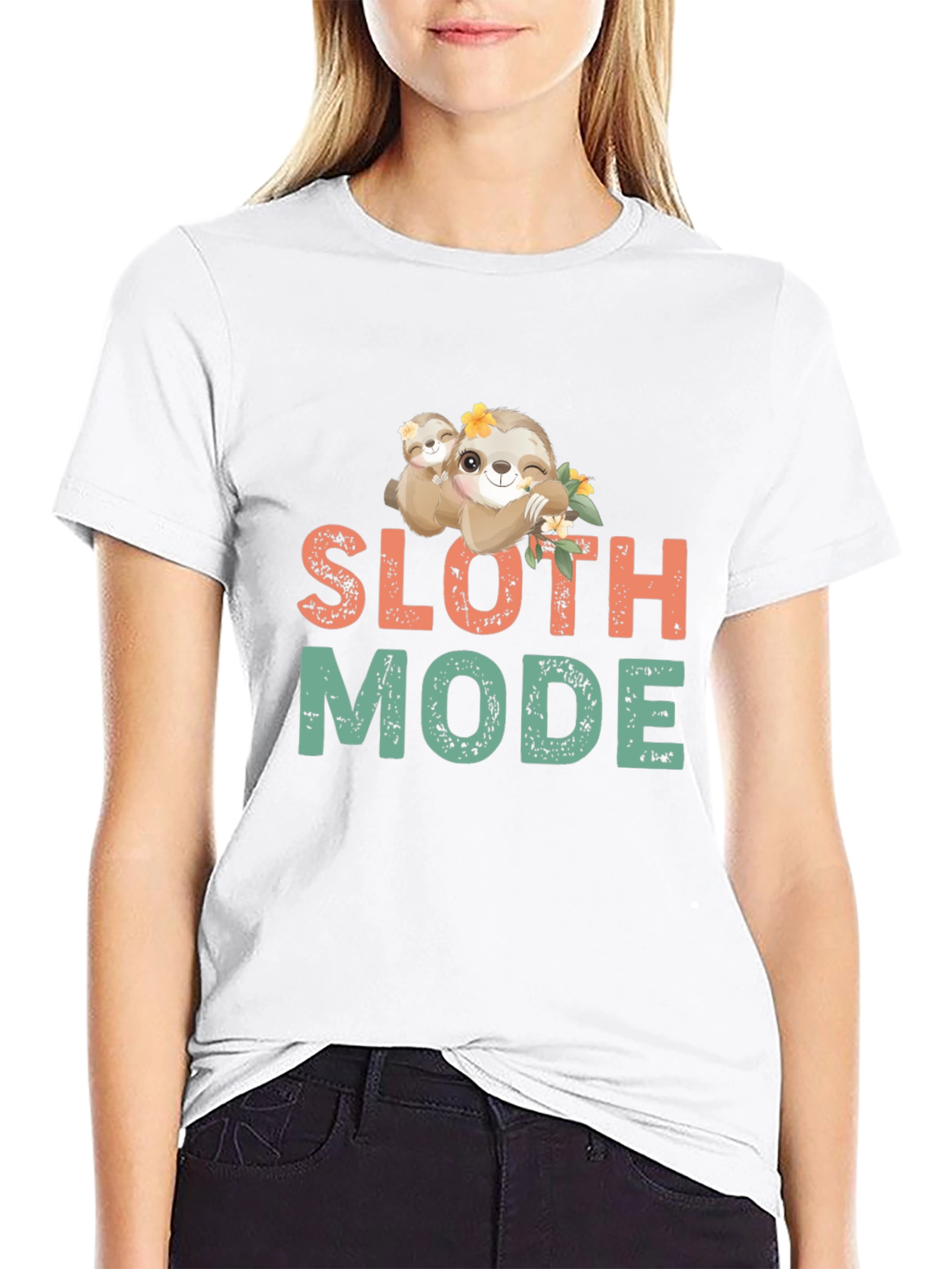 Sloth Mode Graphic Tee - Cute & Comfy