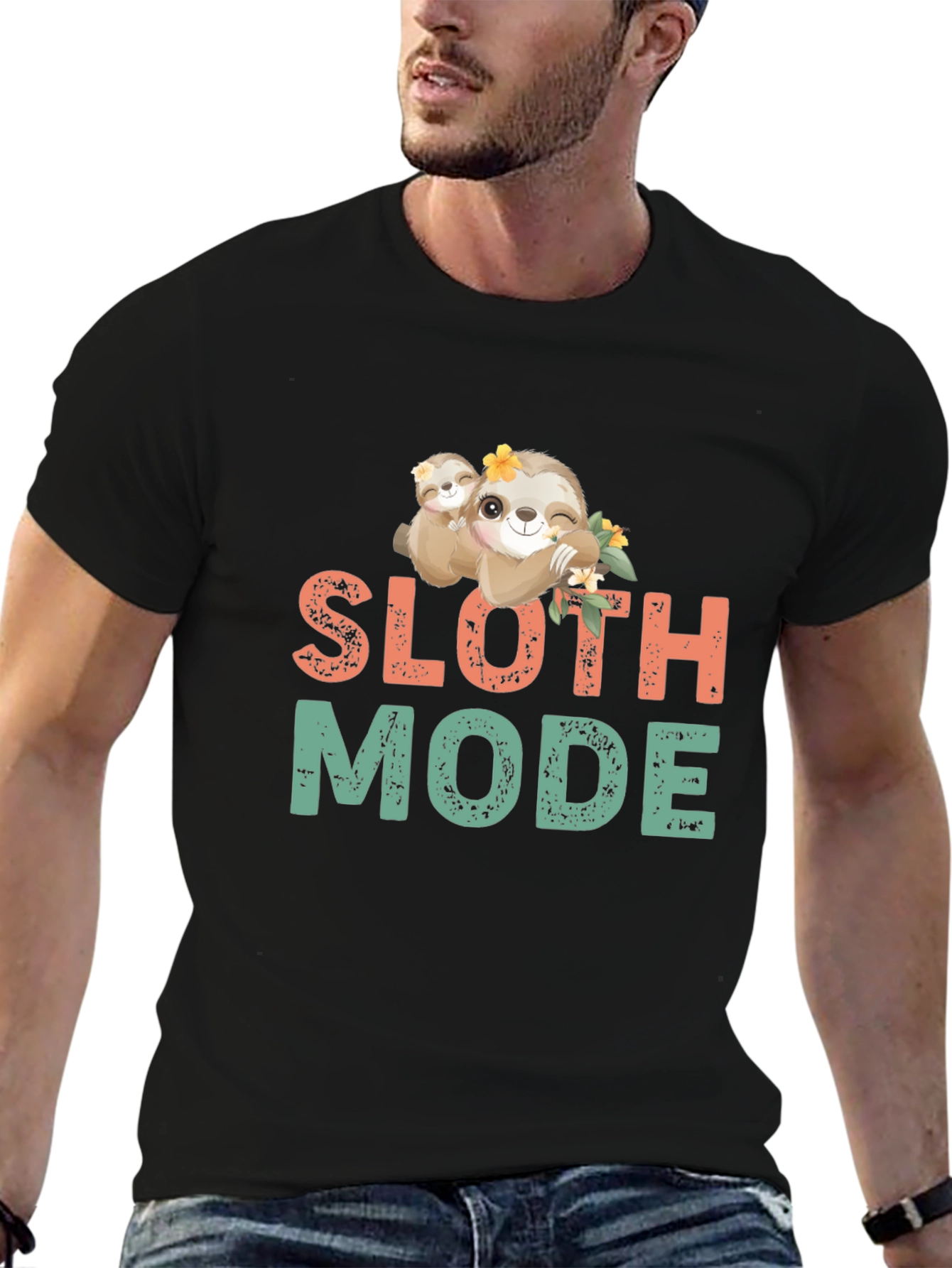 Sloth Mode Graphic Tee - Cute & Comfy