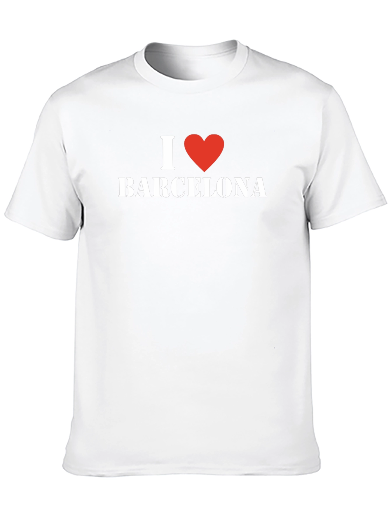 I Love Barcelona T-Shirt - Stylish Black Cotton Tee