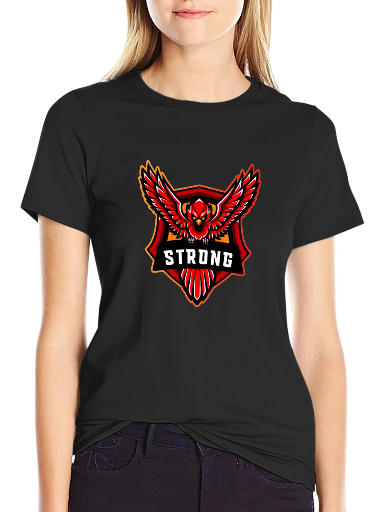 Strong Graphic Tee - Mens Black T-Shirt