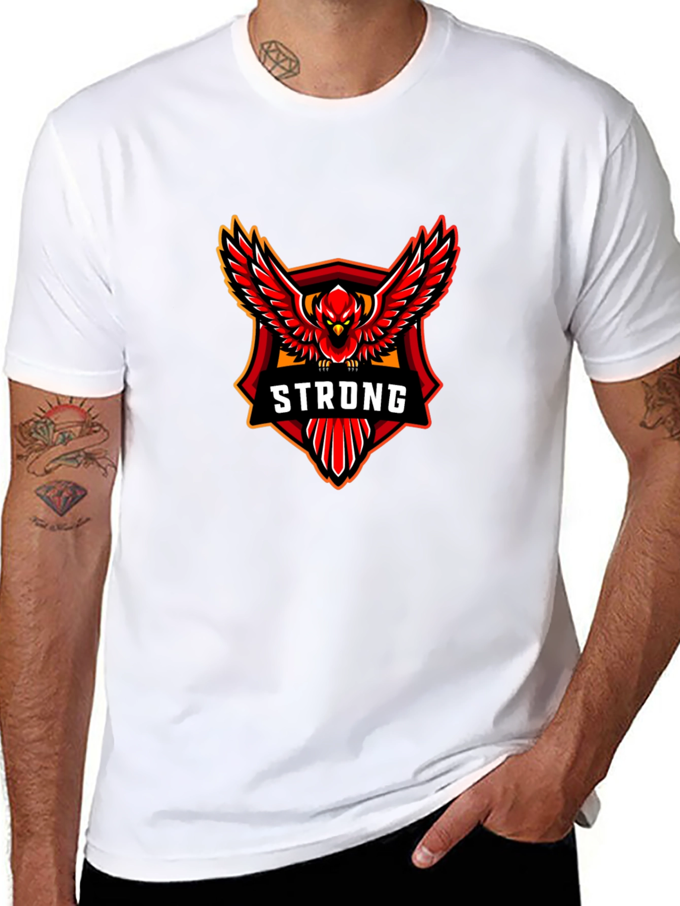 Strong Graphic Tee - Mens Black T-Shirt