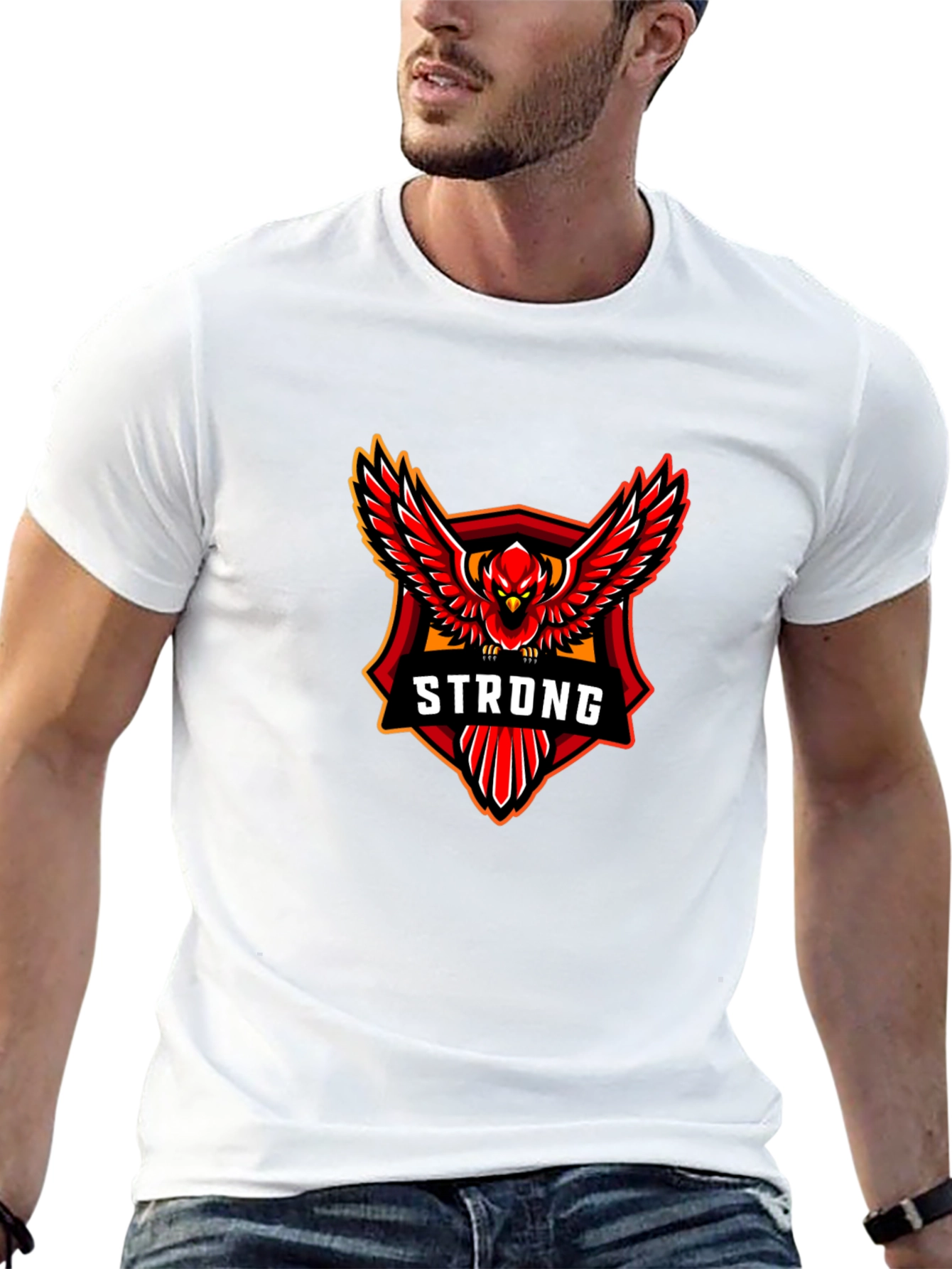 Strong Graphic Tee - Mens Black T-Shirt