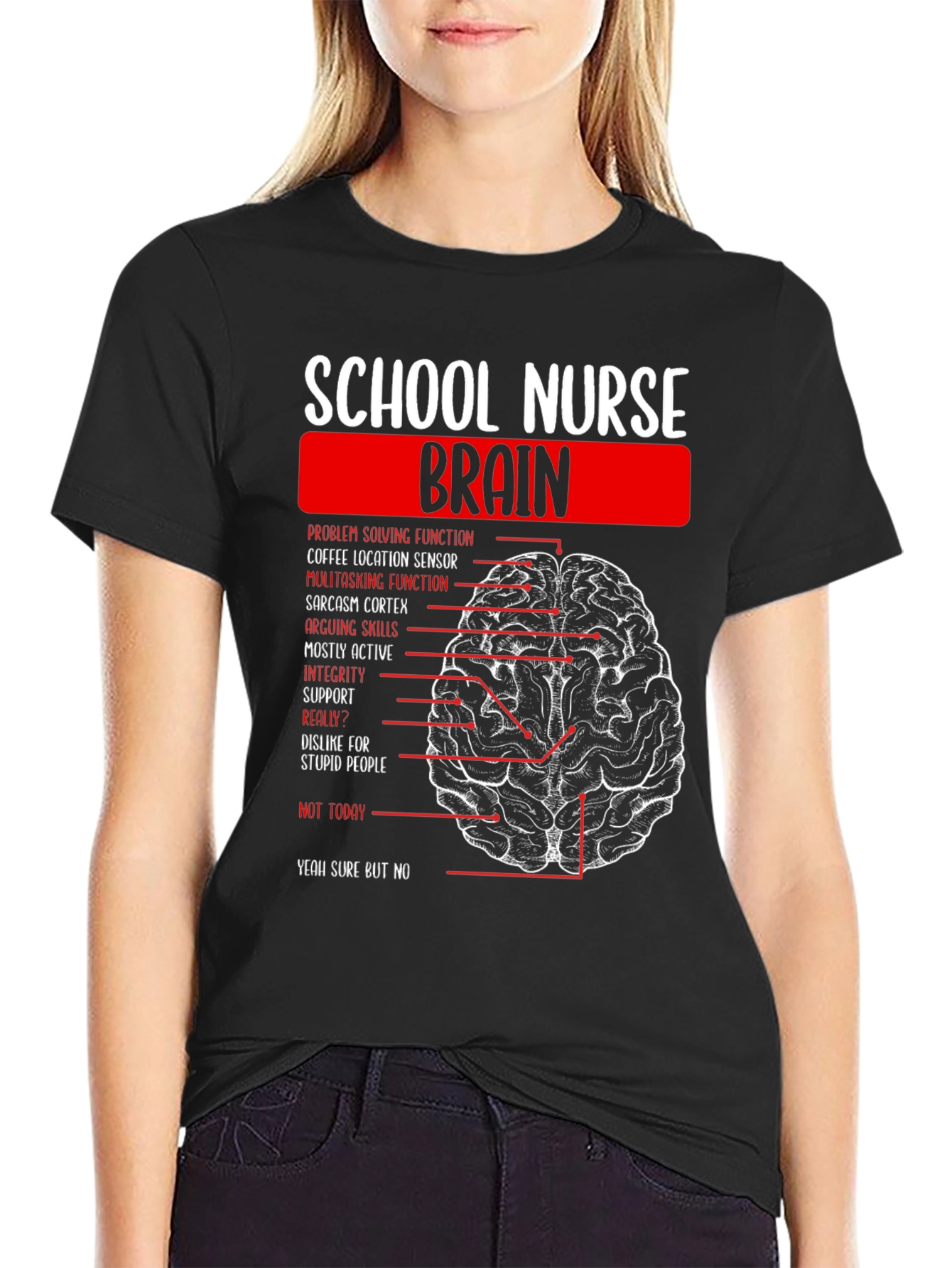 School Nurse Brain Anatomy T-Shirt