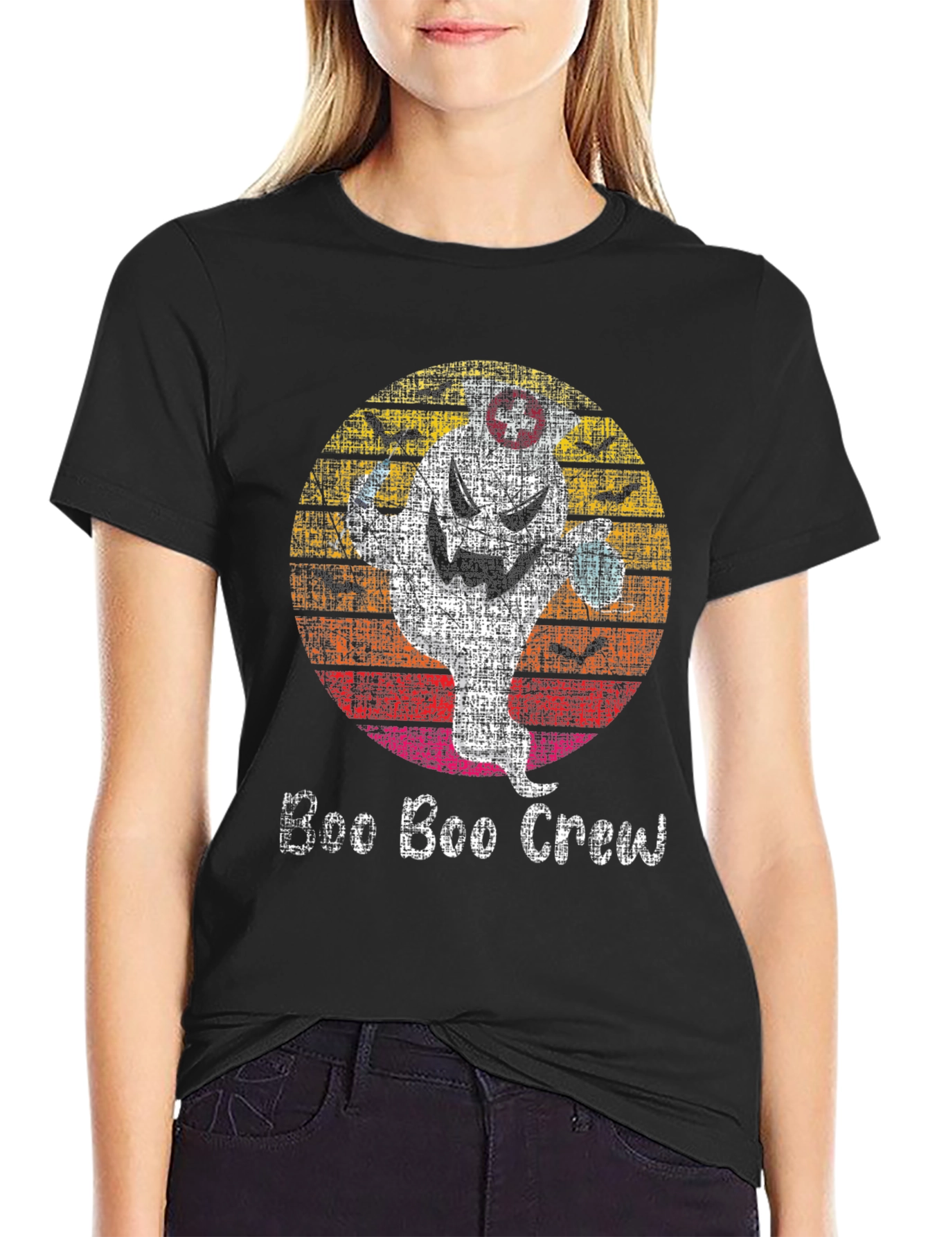 Boo Boo Crew T-Shirt Halloween Nurse Ghost