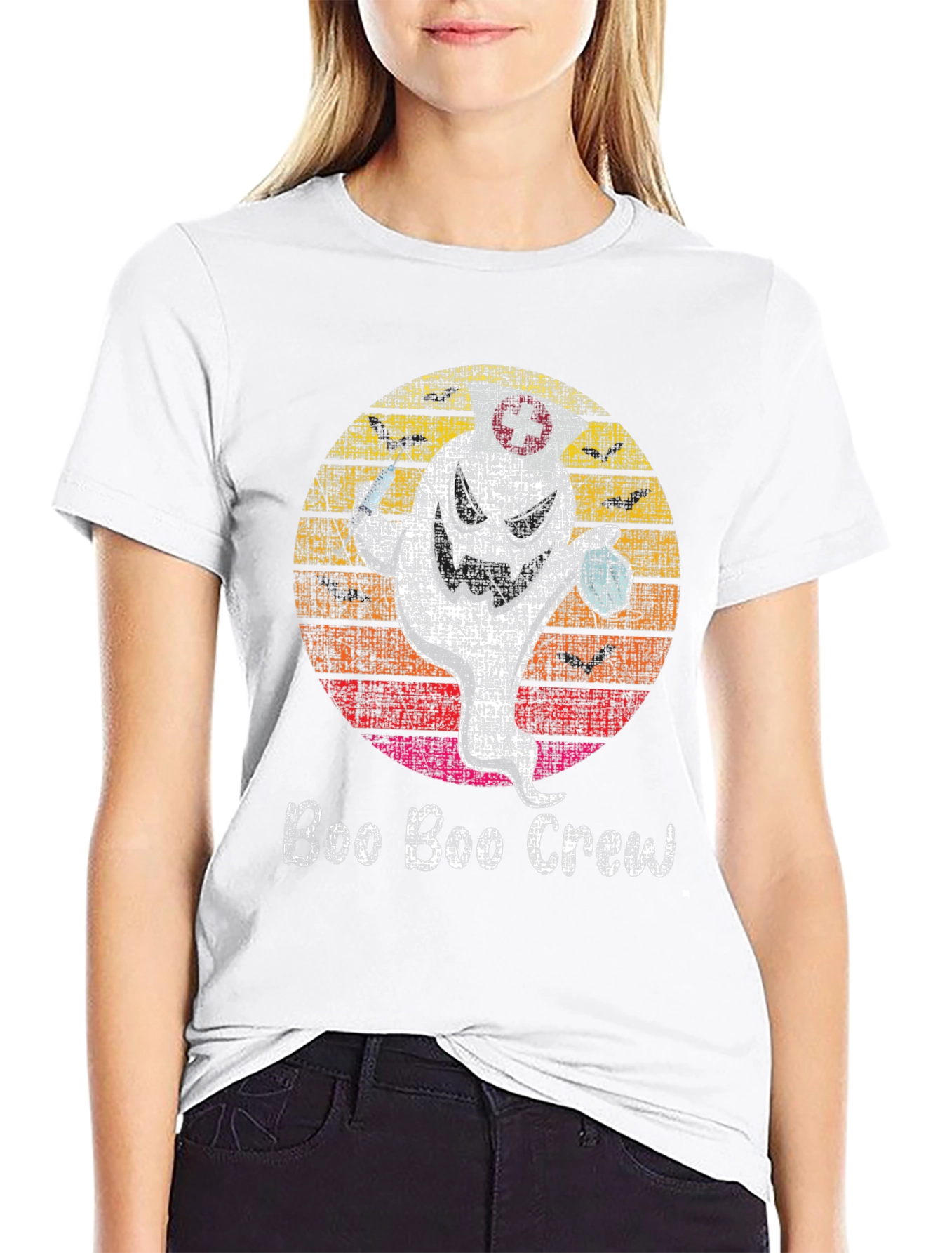 Boo Boo Crew T-Shirt Halloween Nurse Ghost
