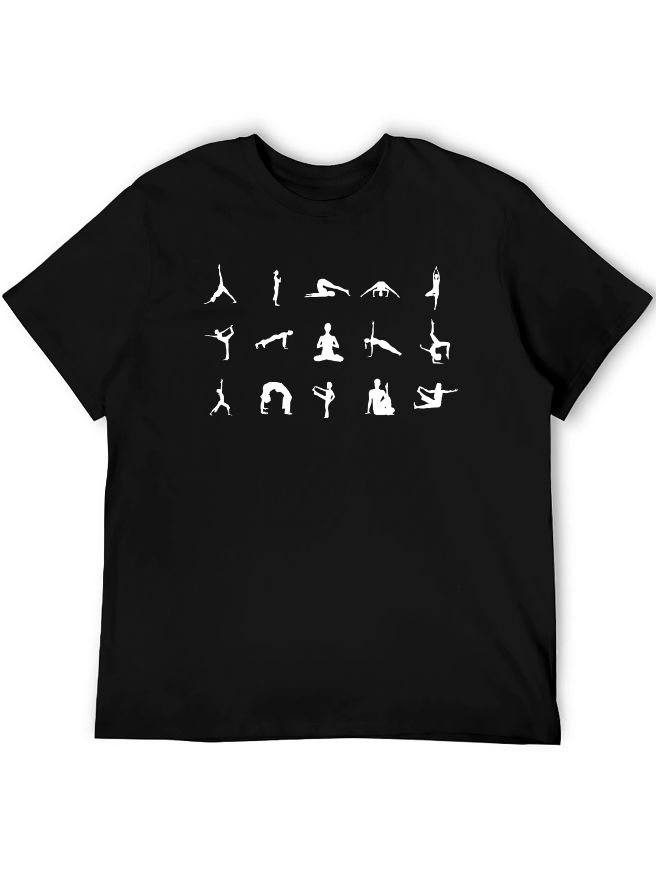 Yoga Poses Black T-Shirt