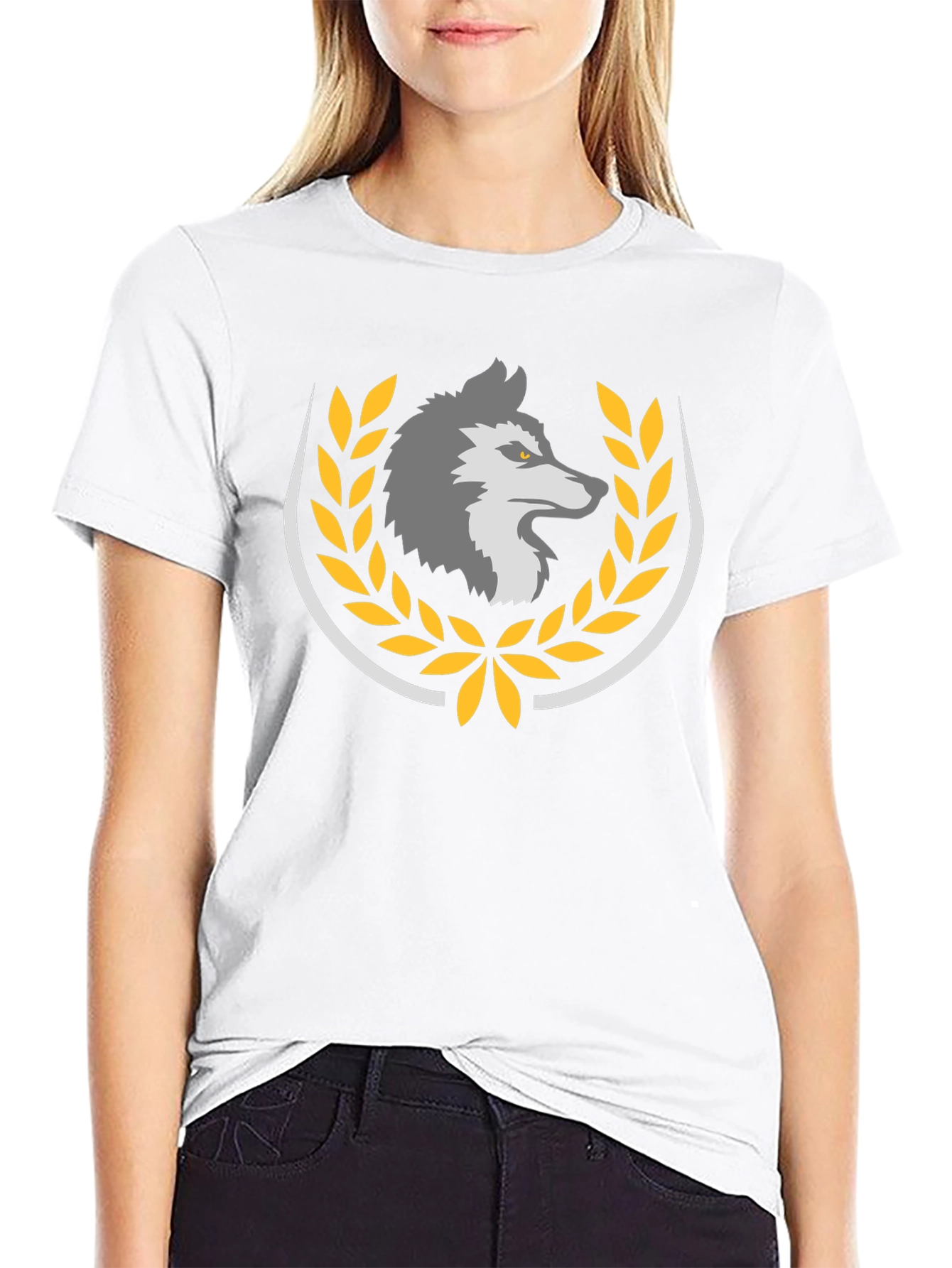 Wolf Crest Graphic Tee - Premium Black T-Shirt