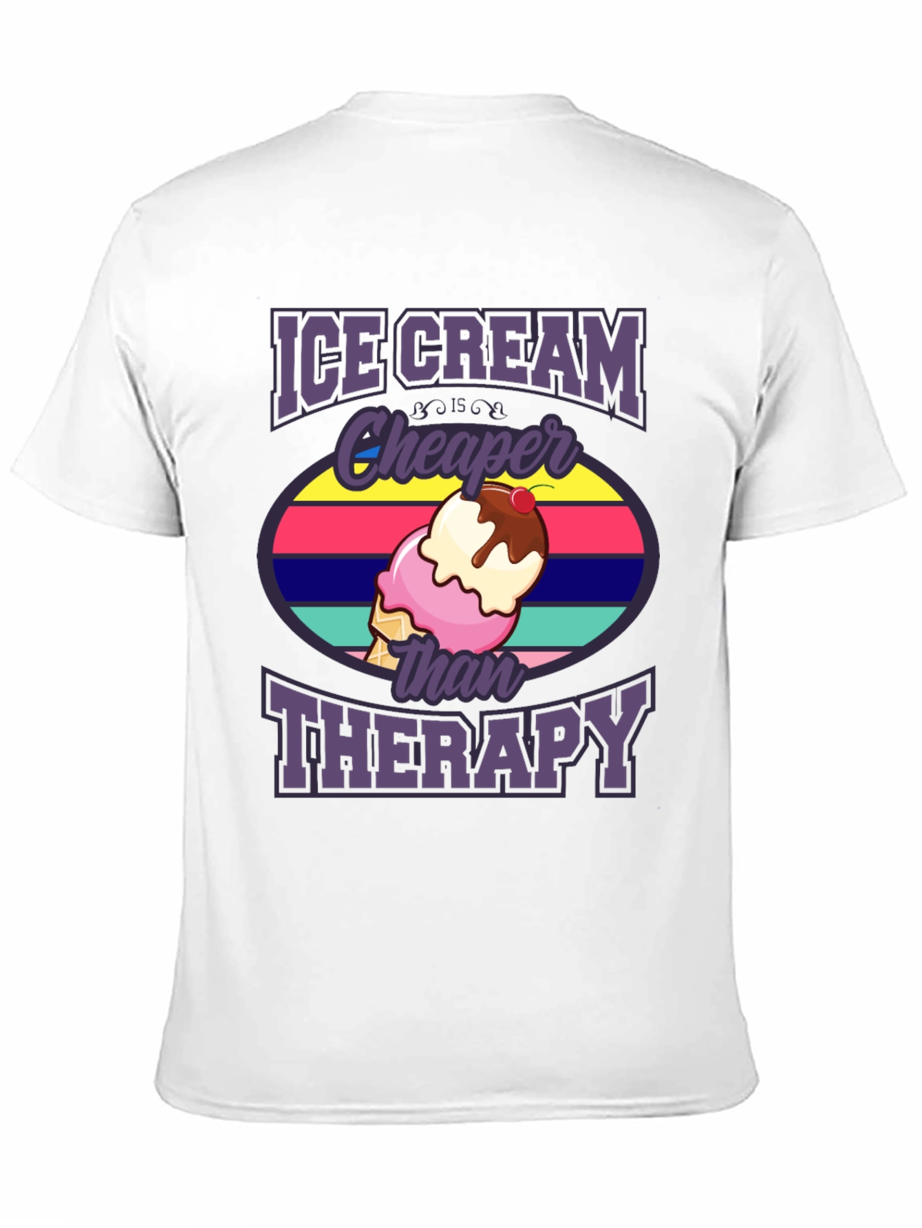 Ice Cream Cheaper Than Therapy Graphic T-Shirt
