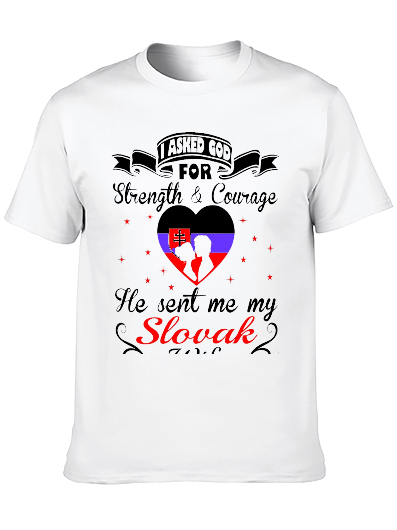 Slovak Pride Graphic Tee - Strength & Courage
