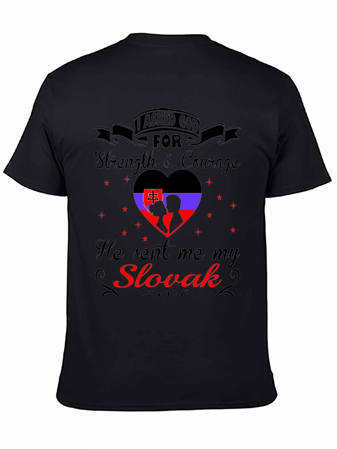 Slovak Pride Graphic Tee - Strength & Courage