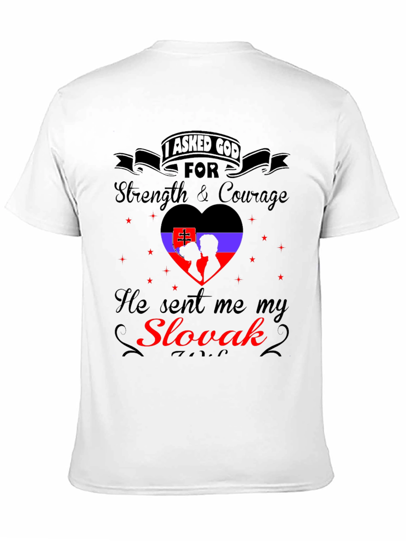Slovak Pride Graphic Tee - Strength & Courage