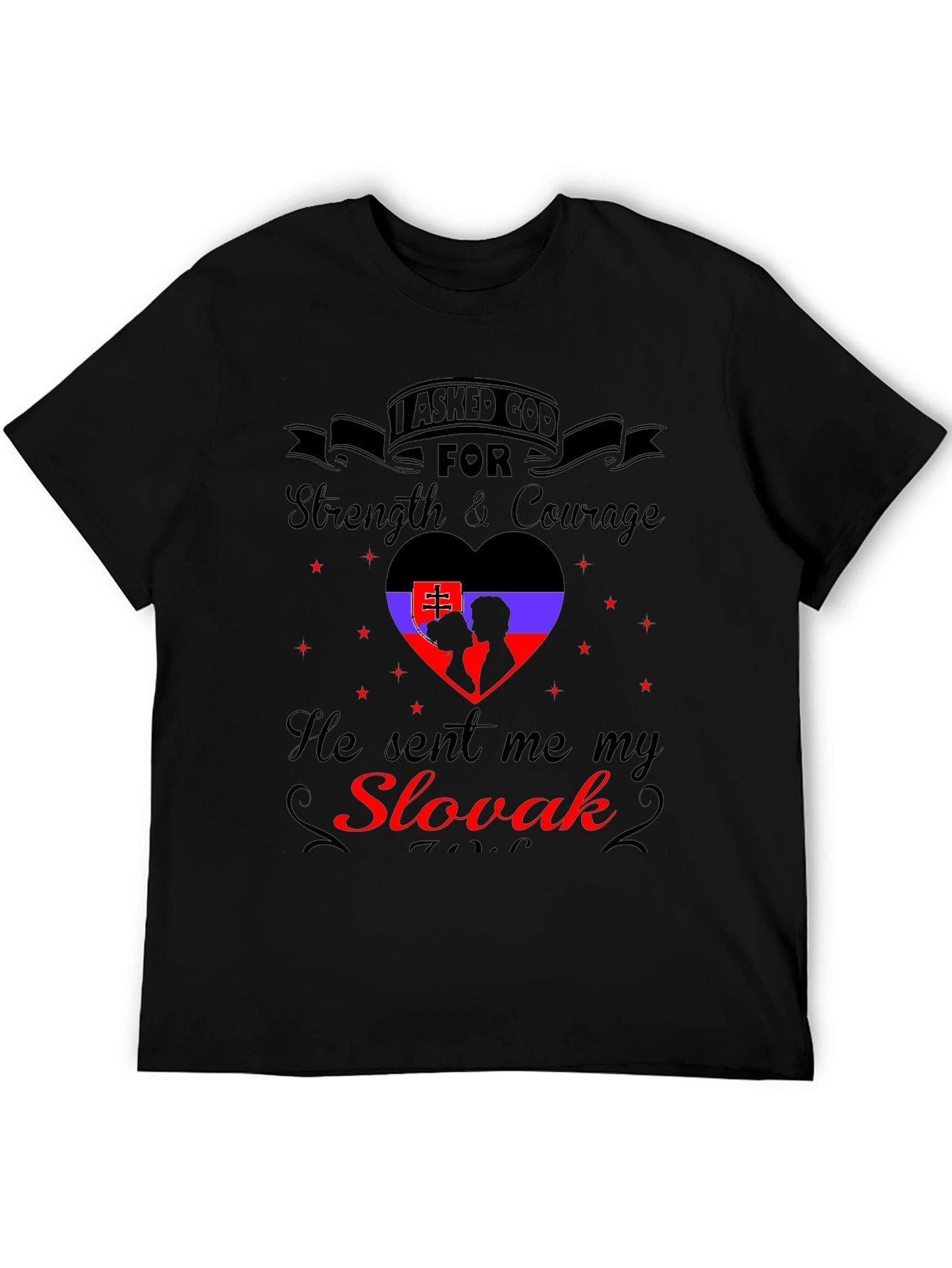 Slovak Pride Graphic Tee - Strength & Courage