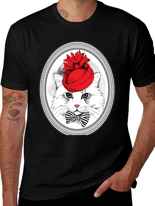 Cat in Hat Graphic T-Shirt