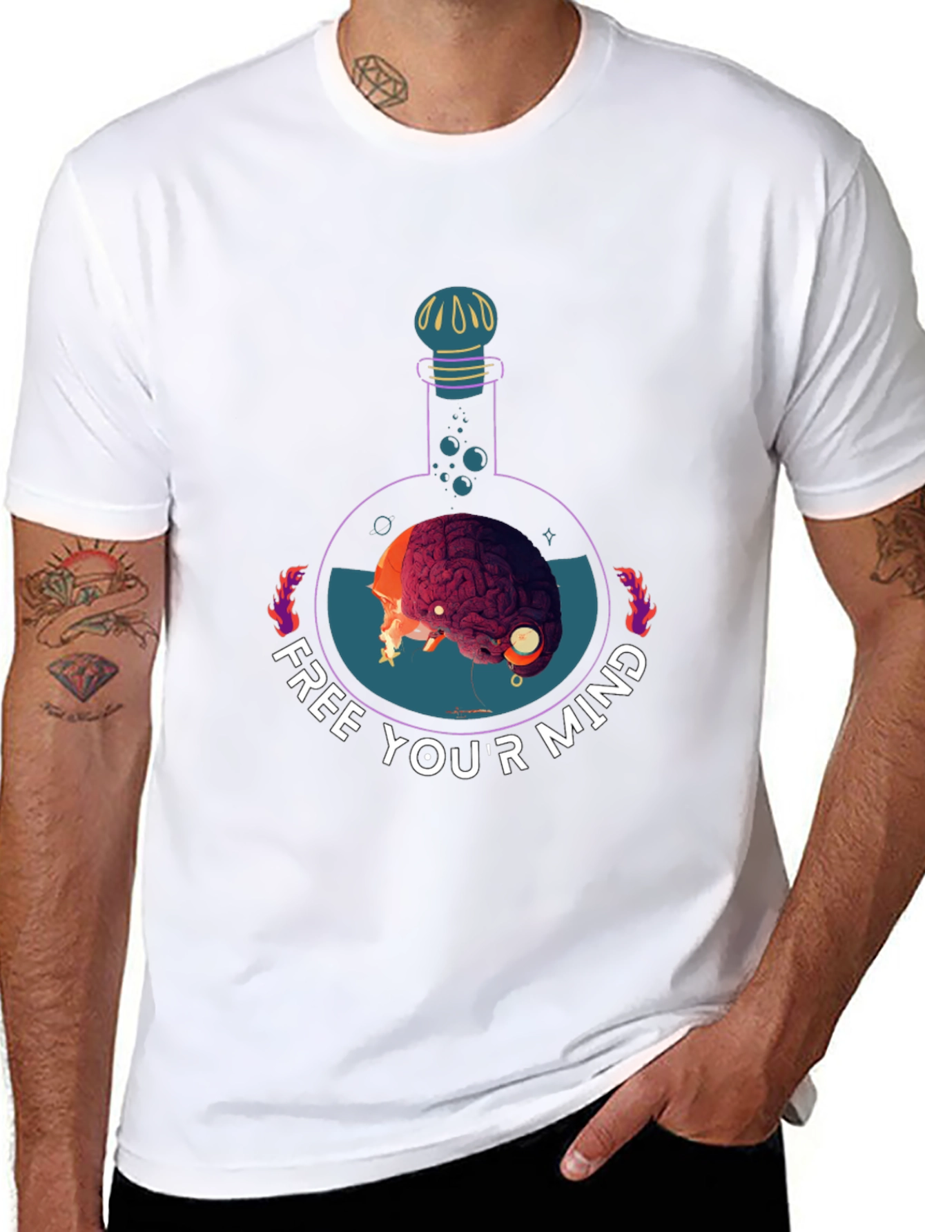 Free Your Mind Graphic Tee - Brain Potion Shirt