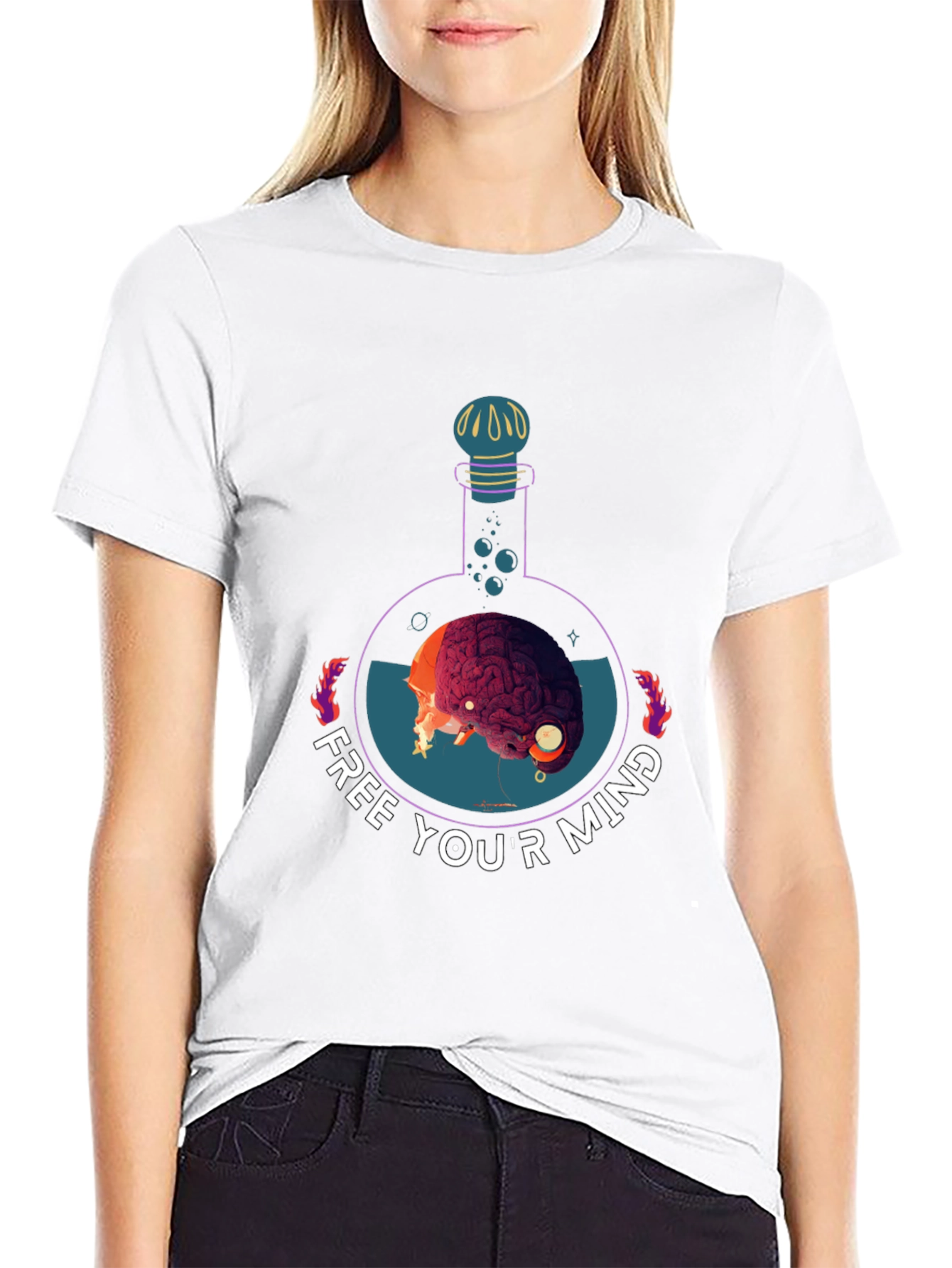 Free Your Mind Graphic Tee - Brain Potion Shirt