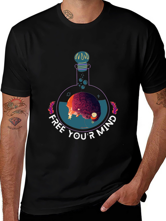Free Your Mind Graphic Tee - Brain Potion Shirt