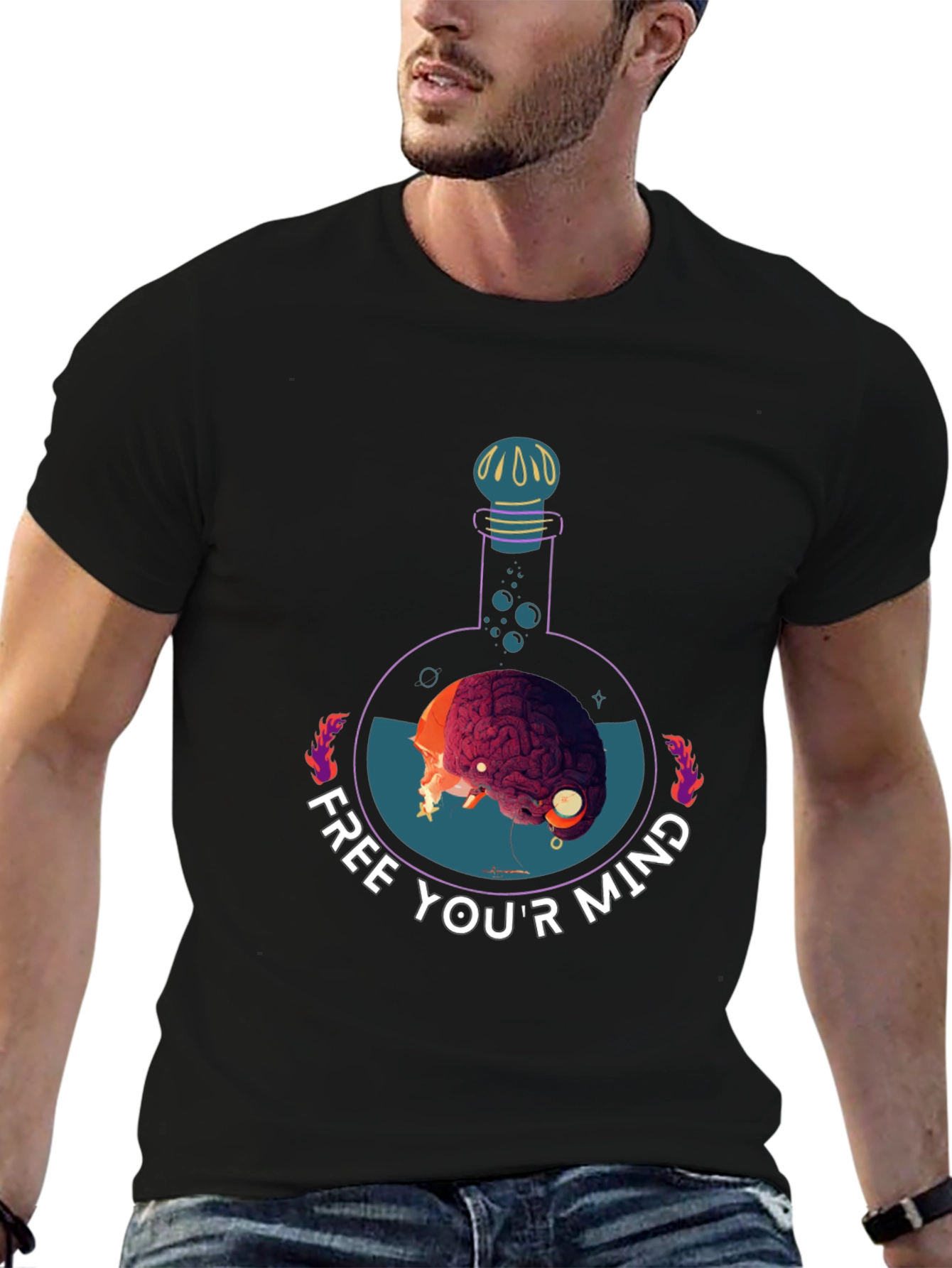 Free Your Mind Graphic Tee - Brain Potion Shirt