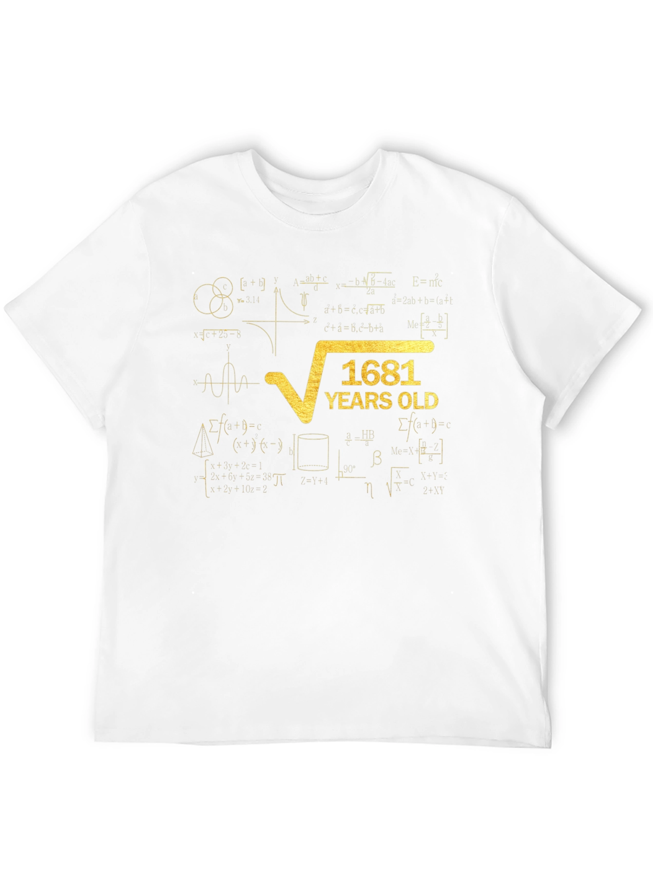 Funny Math Square Root 41st Birthday T-Shirt