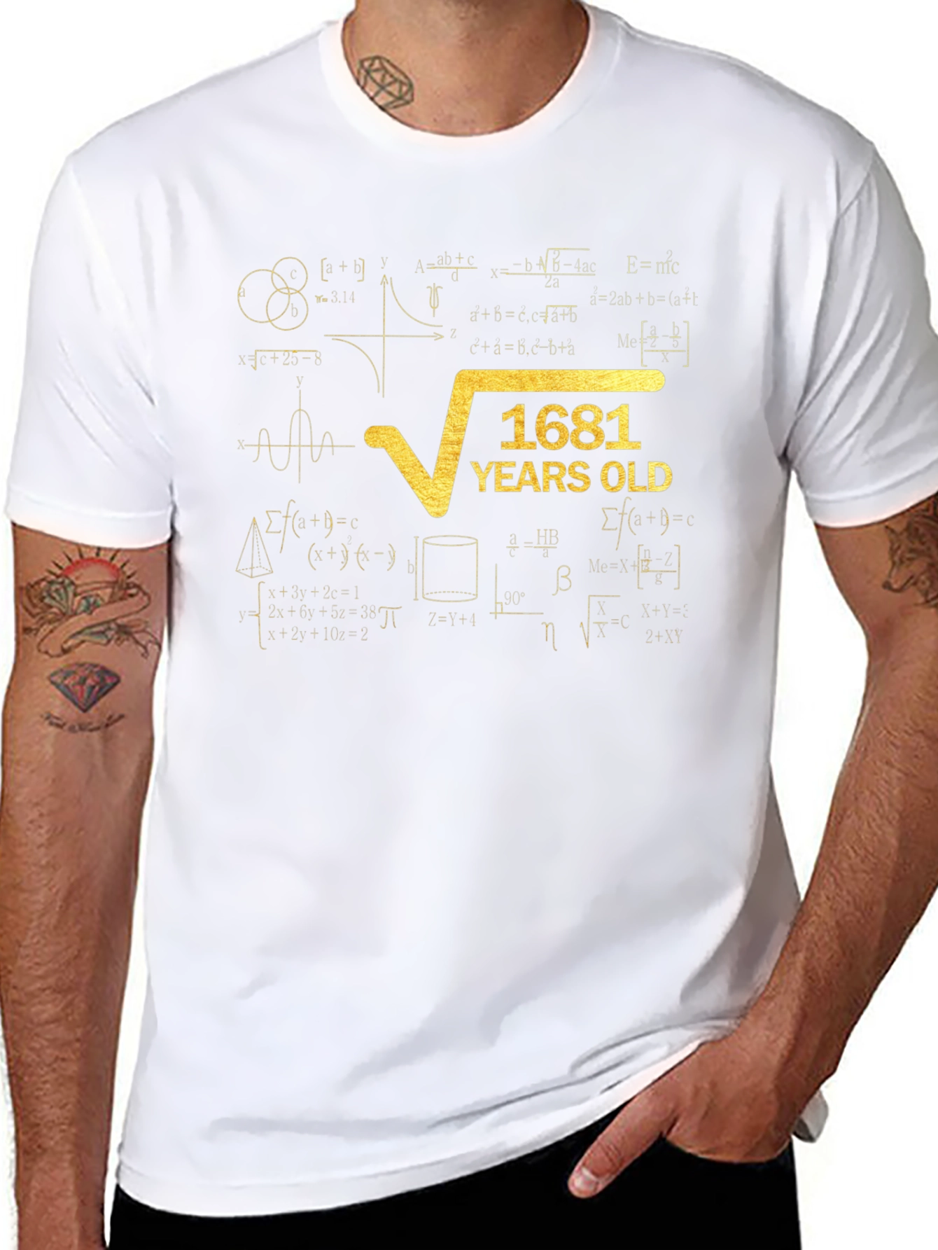 Funny Math Square Root 41st Birthday T-Shirt