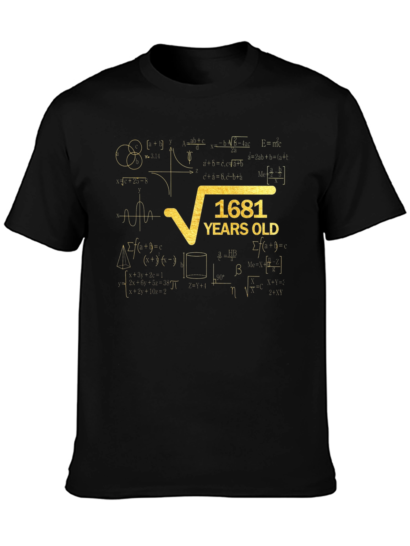 Funny Math Square Root 41st Birthday T-Shirt
