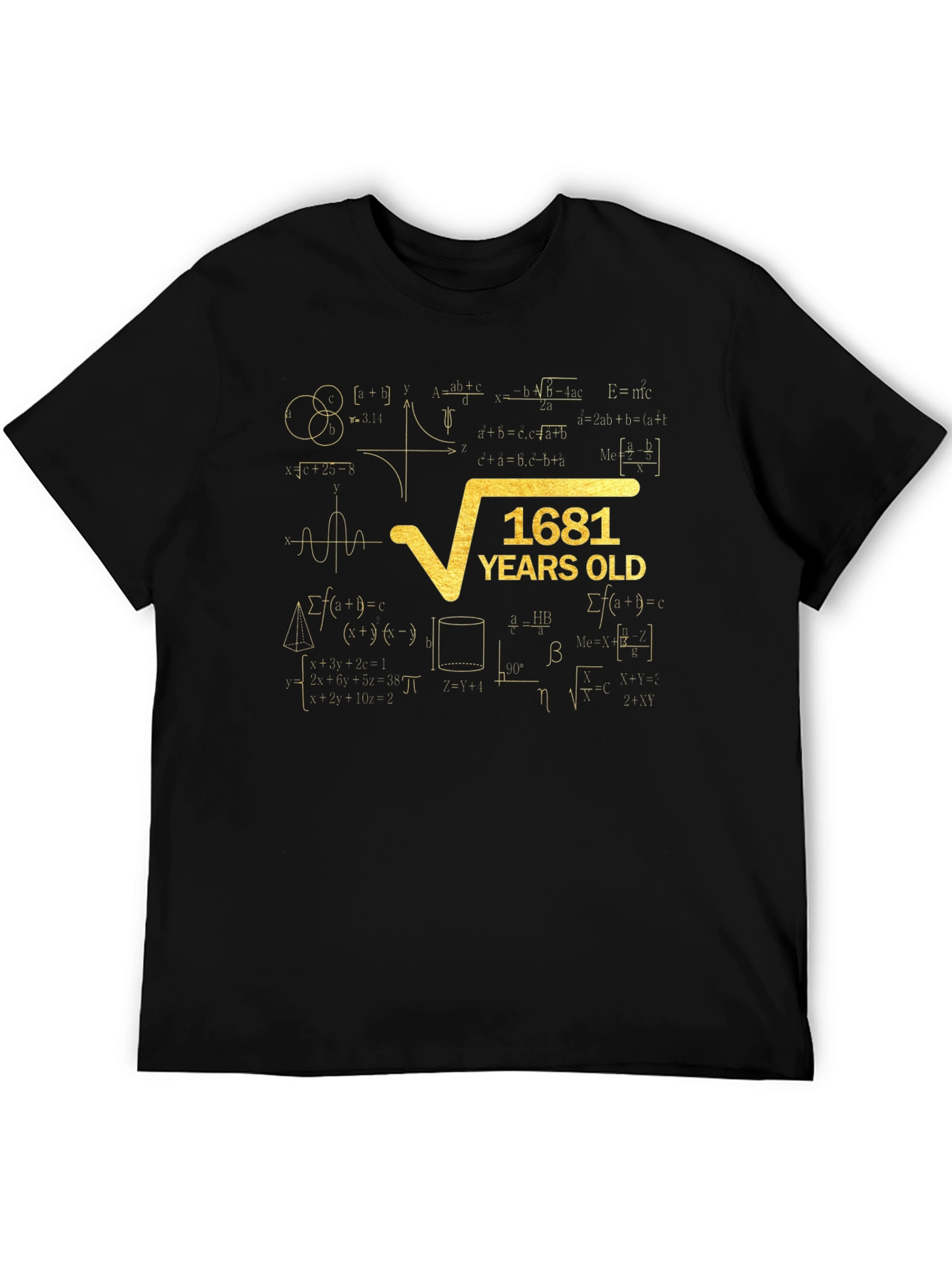 Funny Math Square Root 41st Birthday T-Shirt