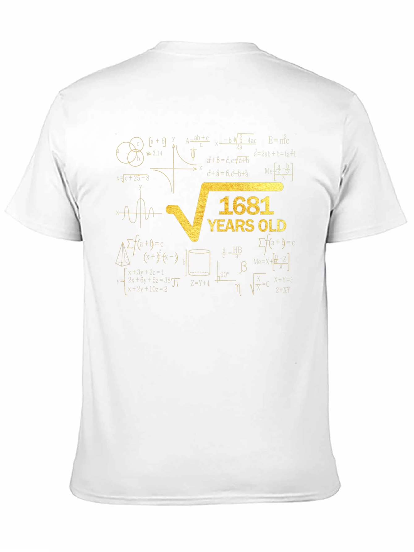 Funny Math Square Root 41st Birthday T-Shirt