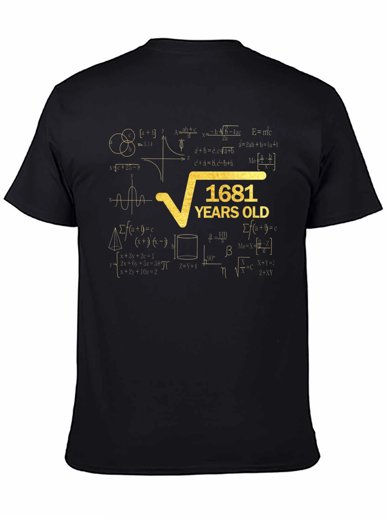 Funny Math Square Root 41st Birthday T-Shirt