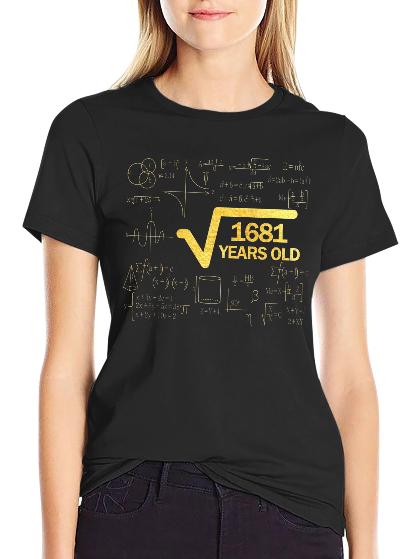 Funny Math Square Root 41st Birthday T-Shirt